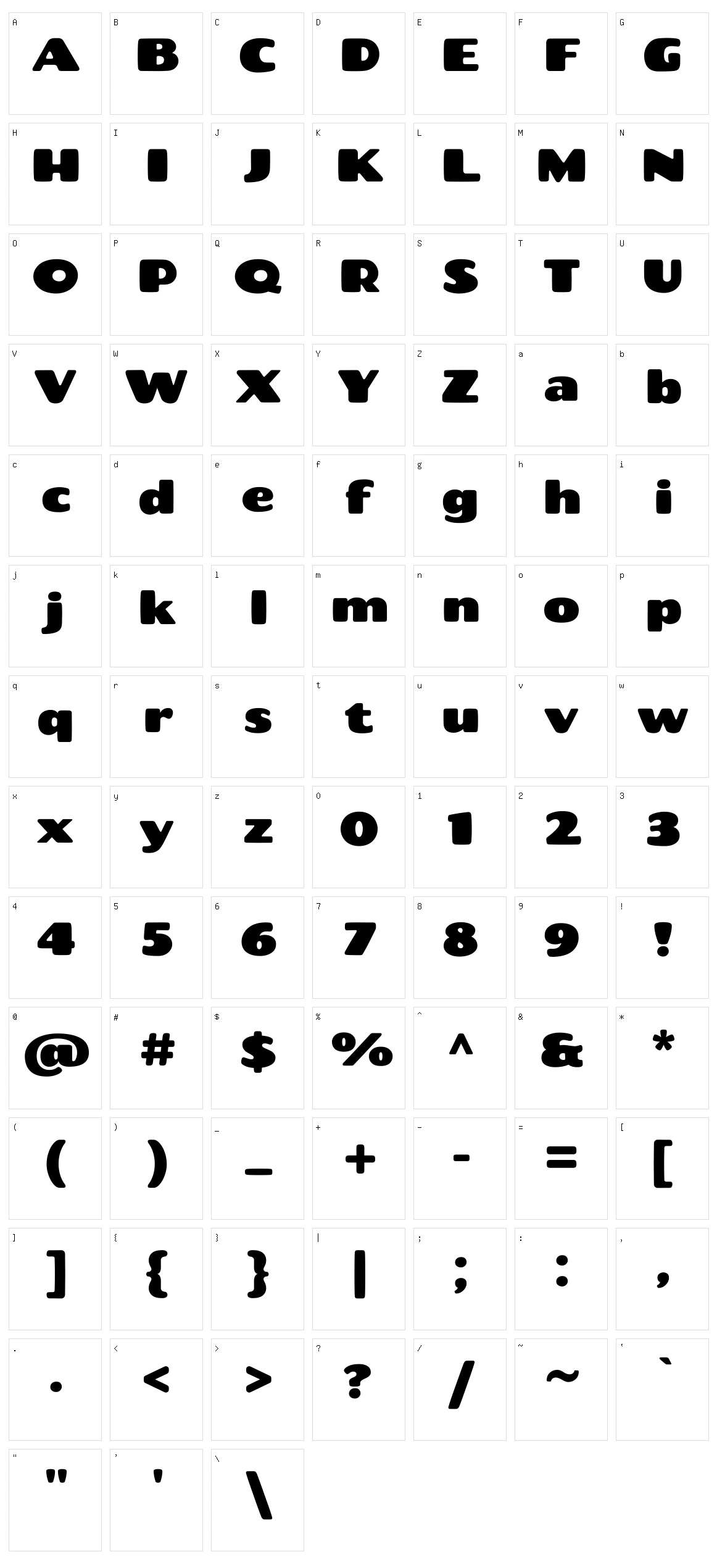 Chango Character Set