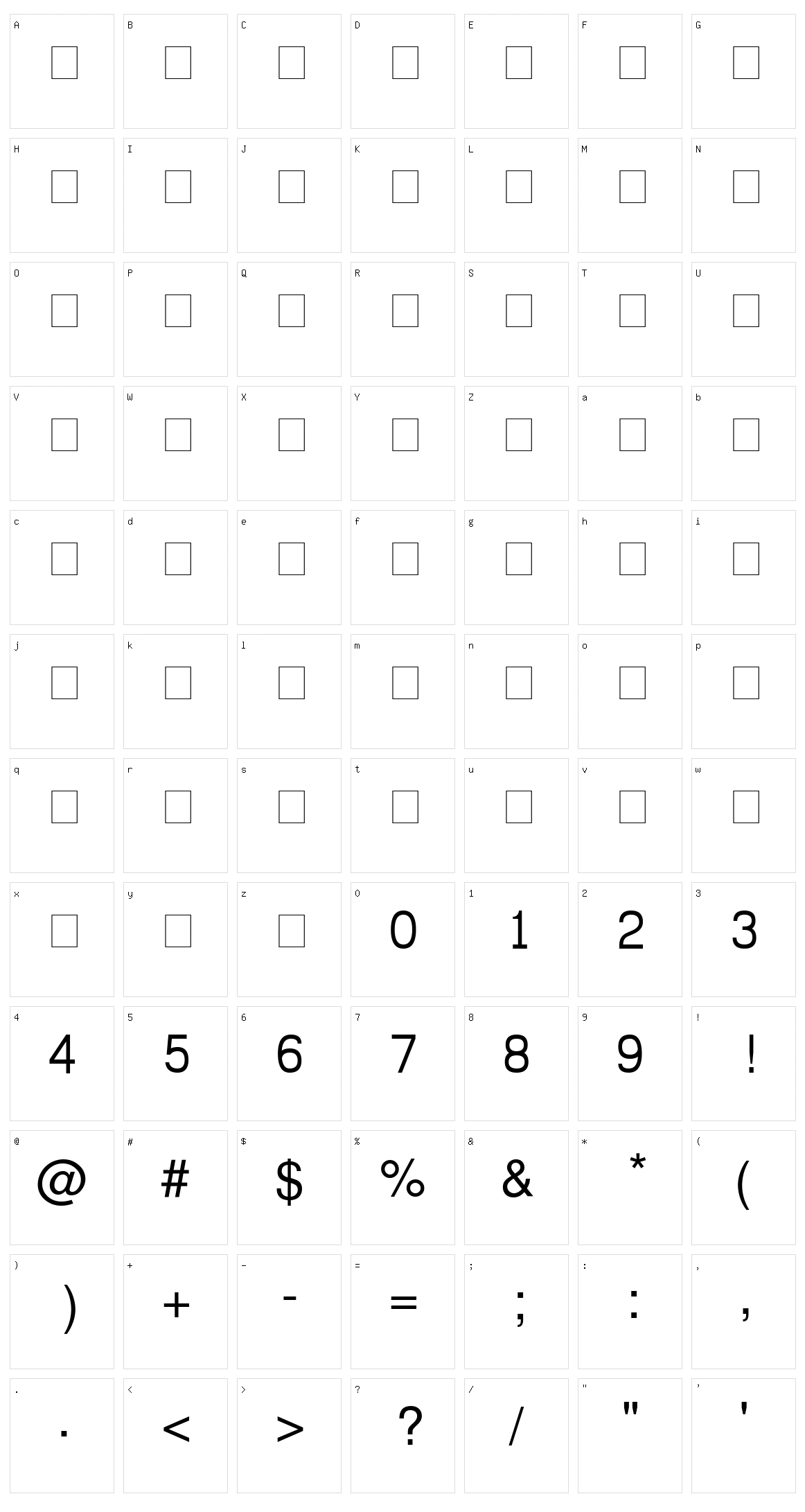 Chenla Character Set