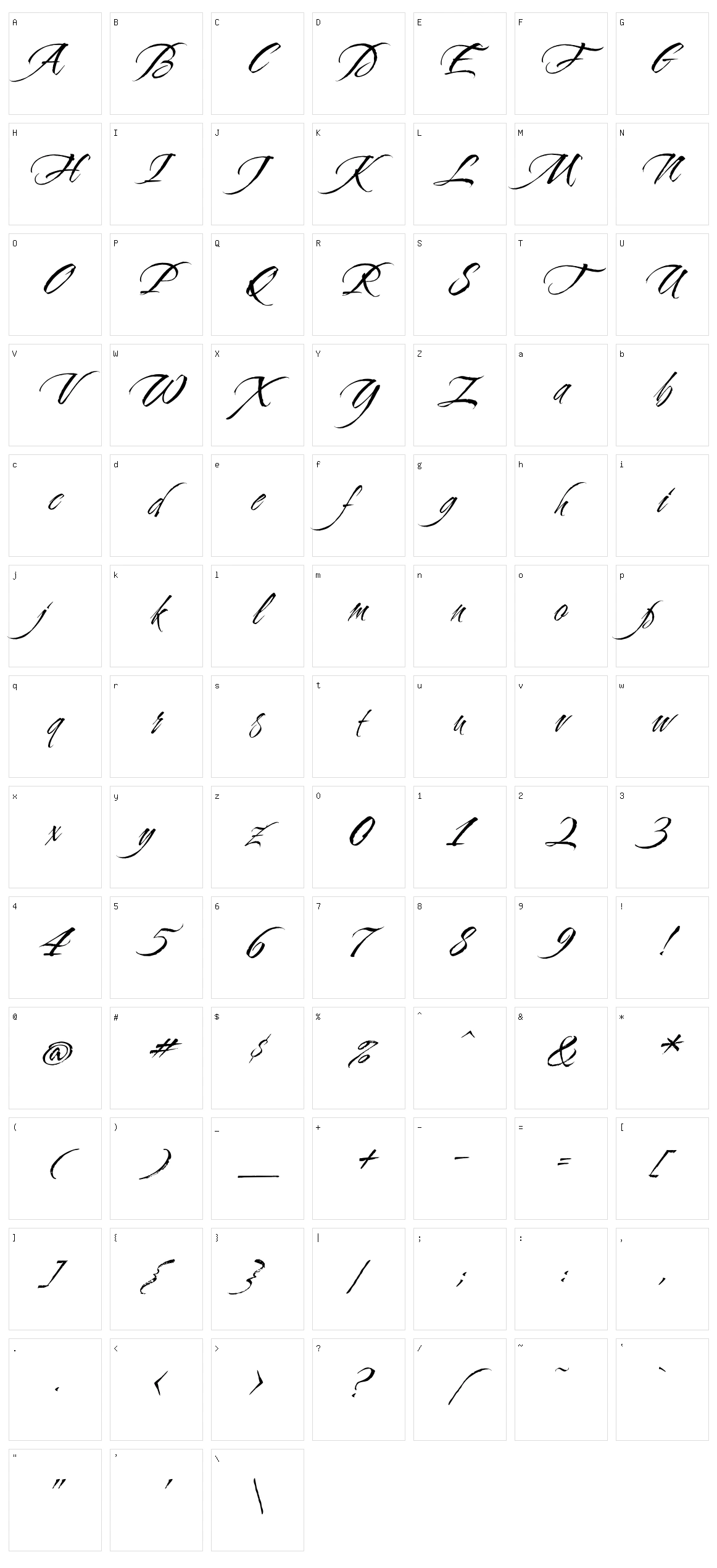 Cherish Character Set