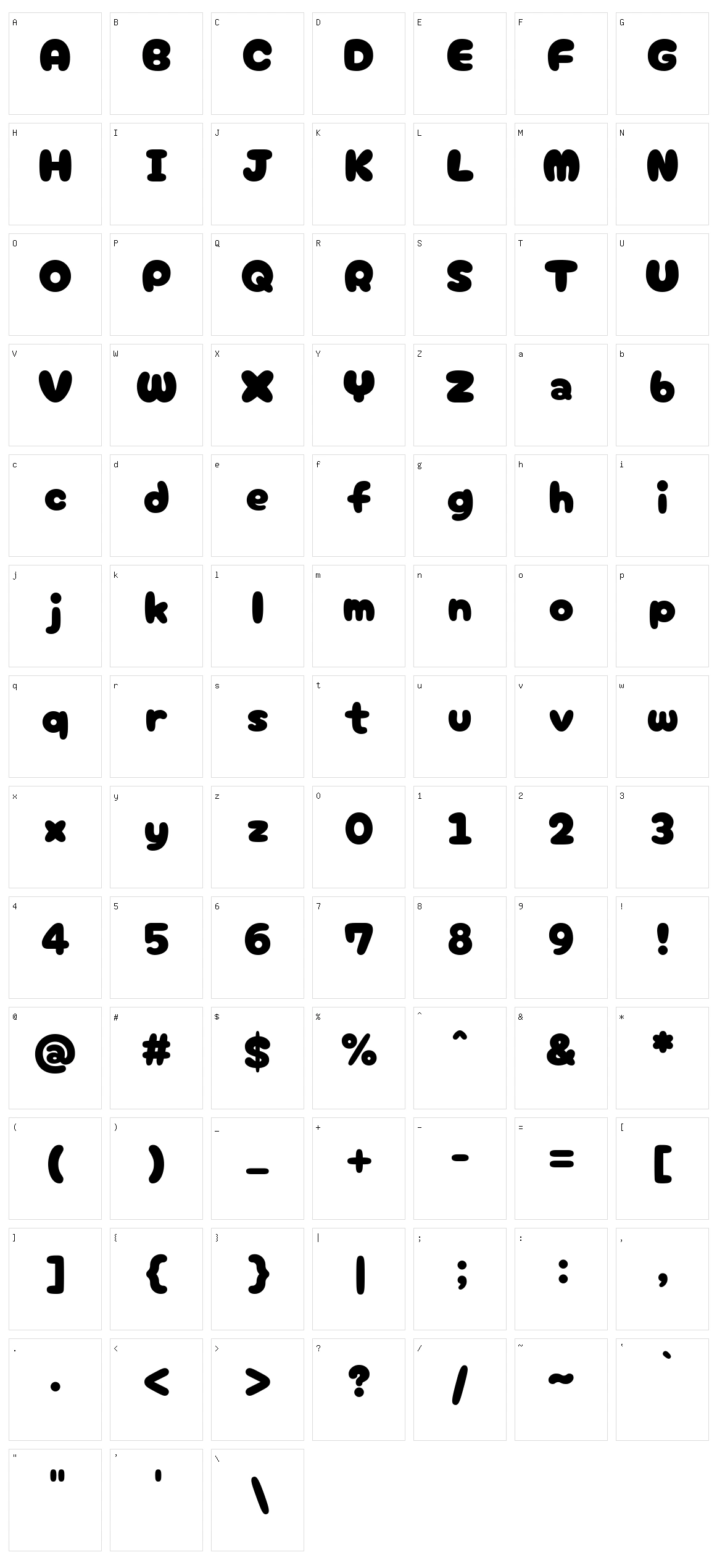 Cherry bomb one Character Set