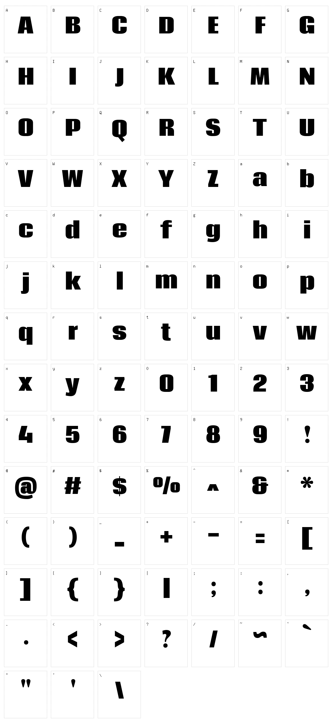 Coda Character Set