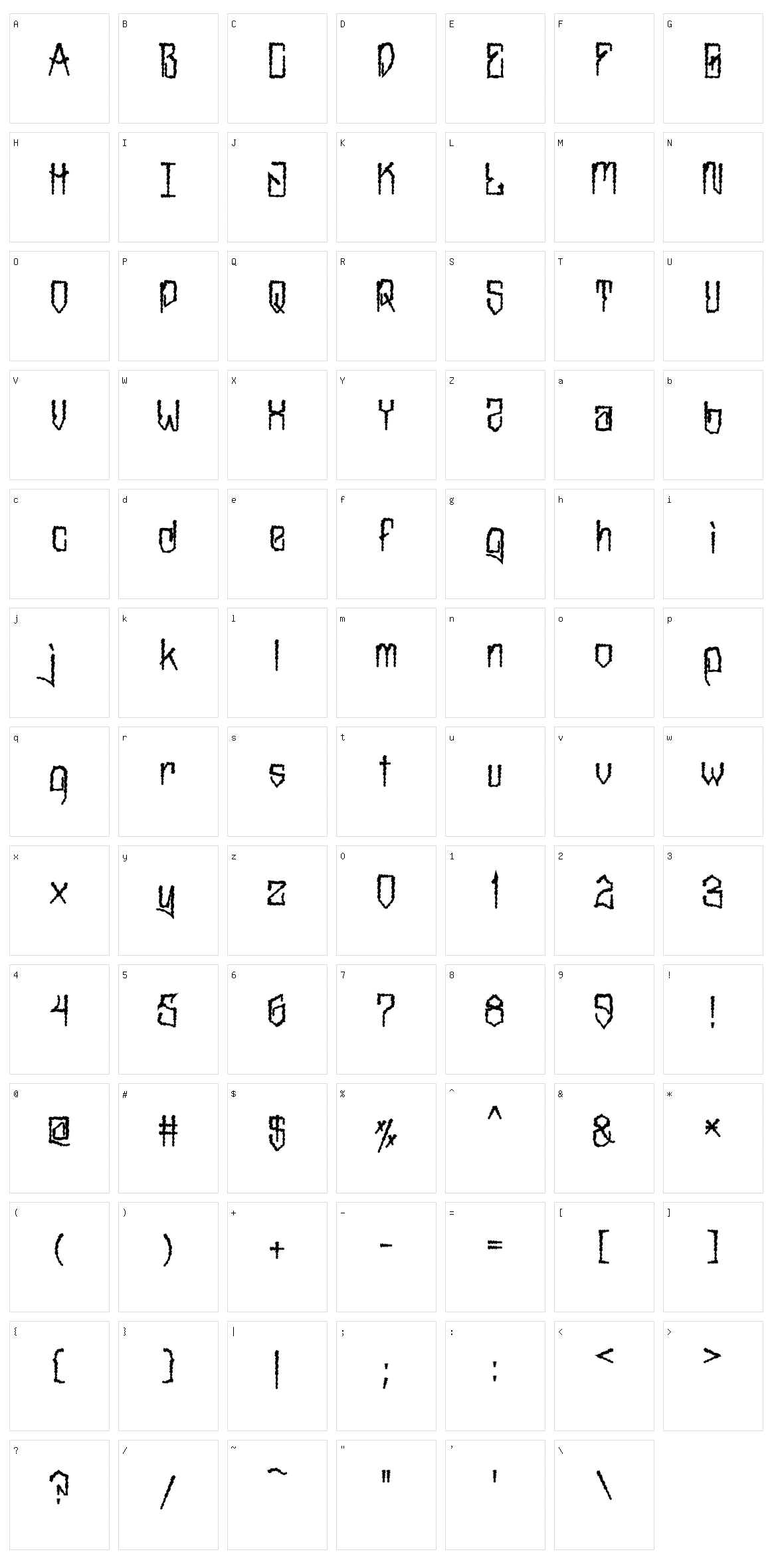 Marker No3Hun Character Set