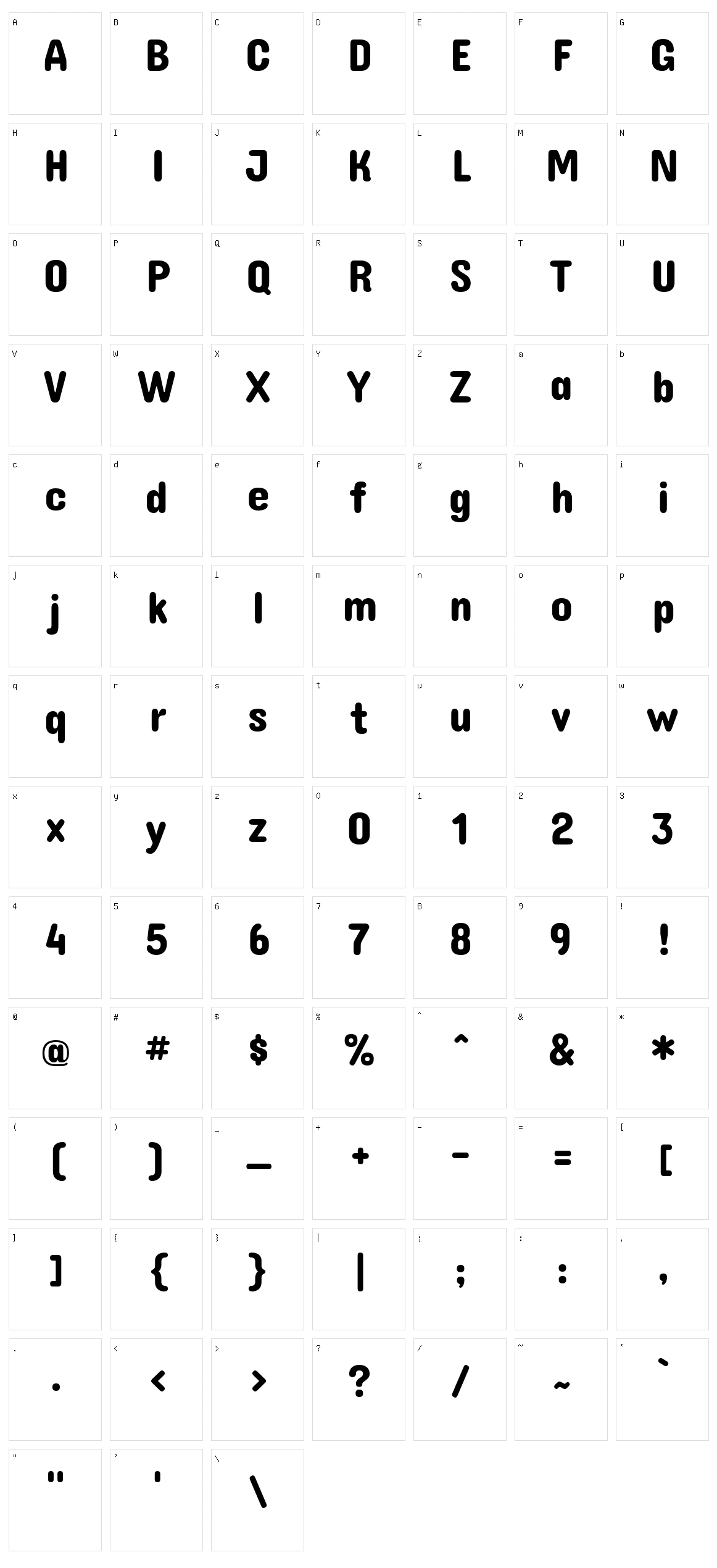 Concert one Character Set