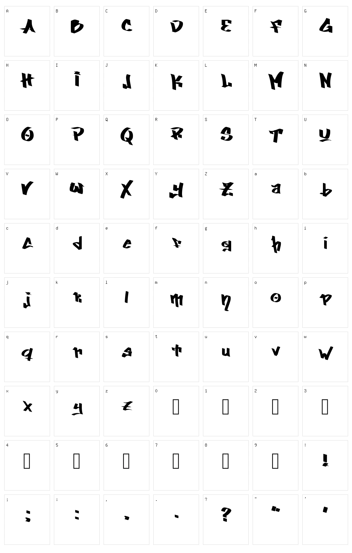 Joegraff Character Set