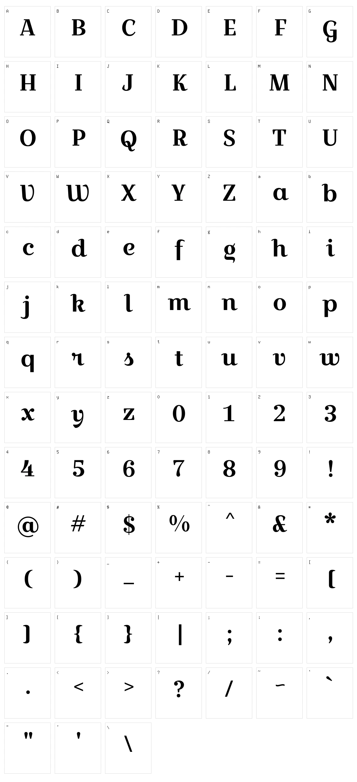 Croissant one Character Set