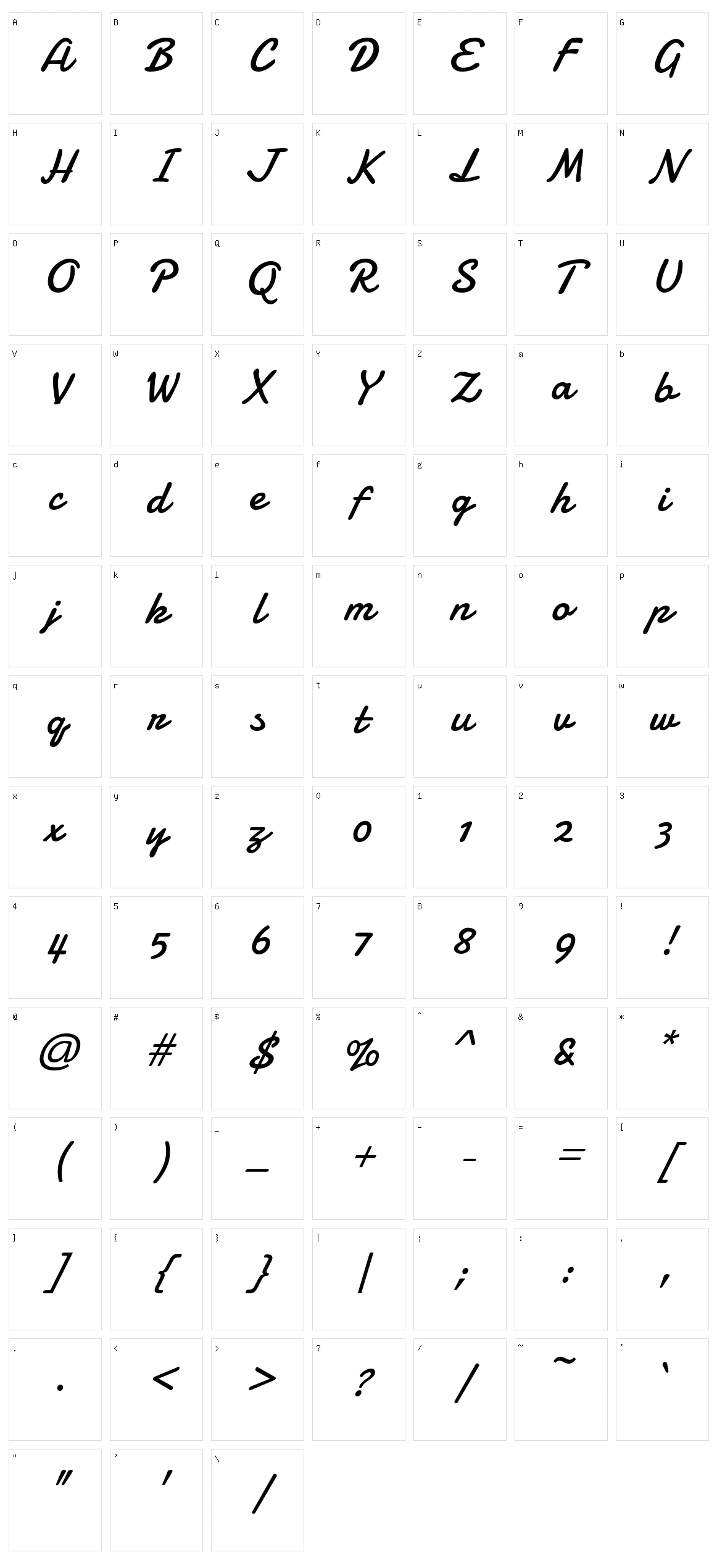 Damion Character Set