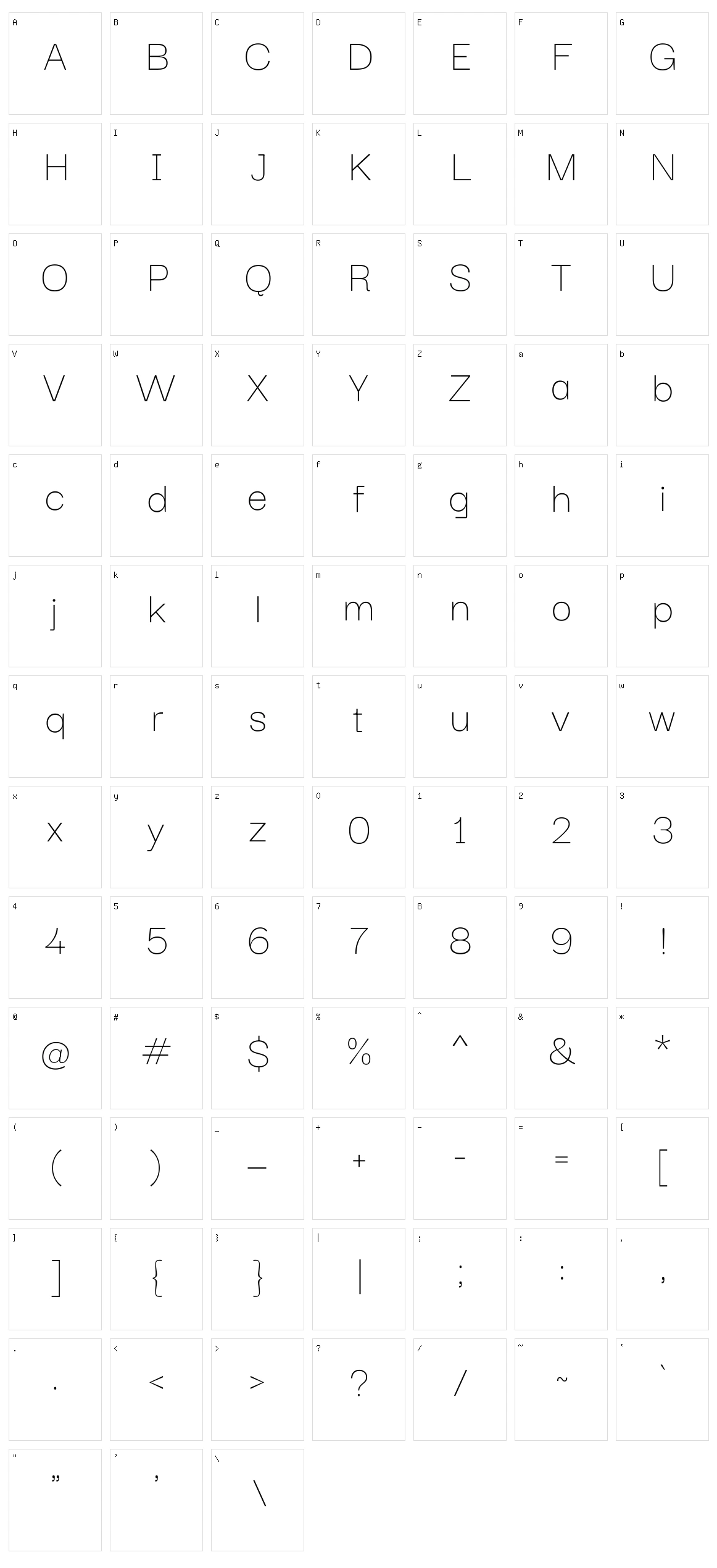 Darker grotesque Character Set