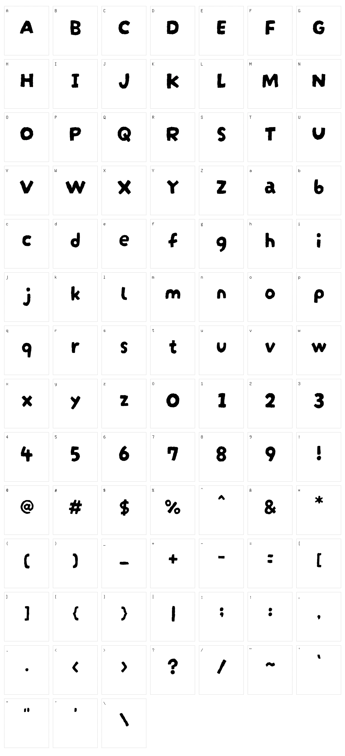 Darumadrop one Character Set