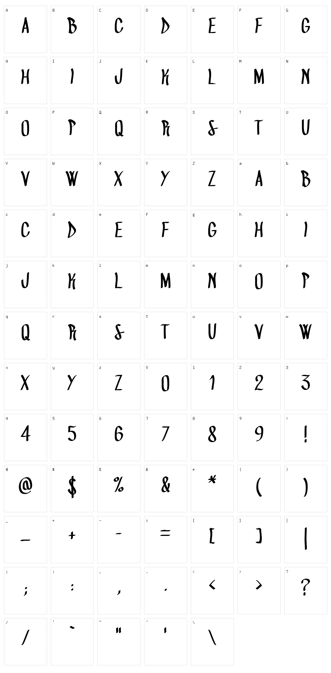 Survee Cre Character Set