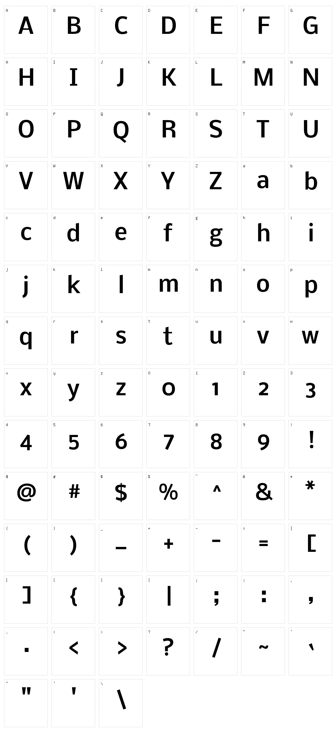 Dhyana Character Set