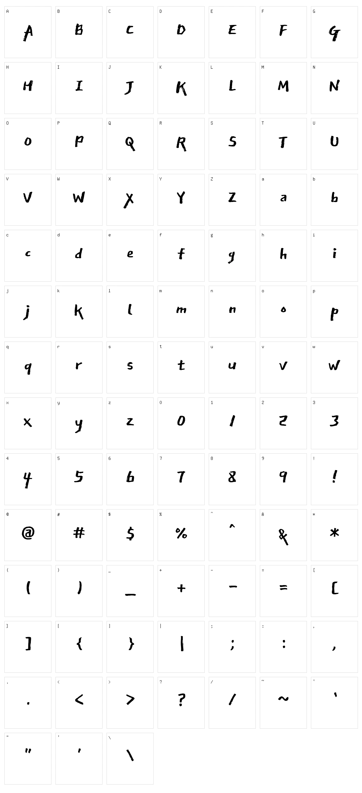 East sea dokdo Character Set