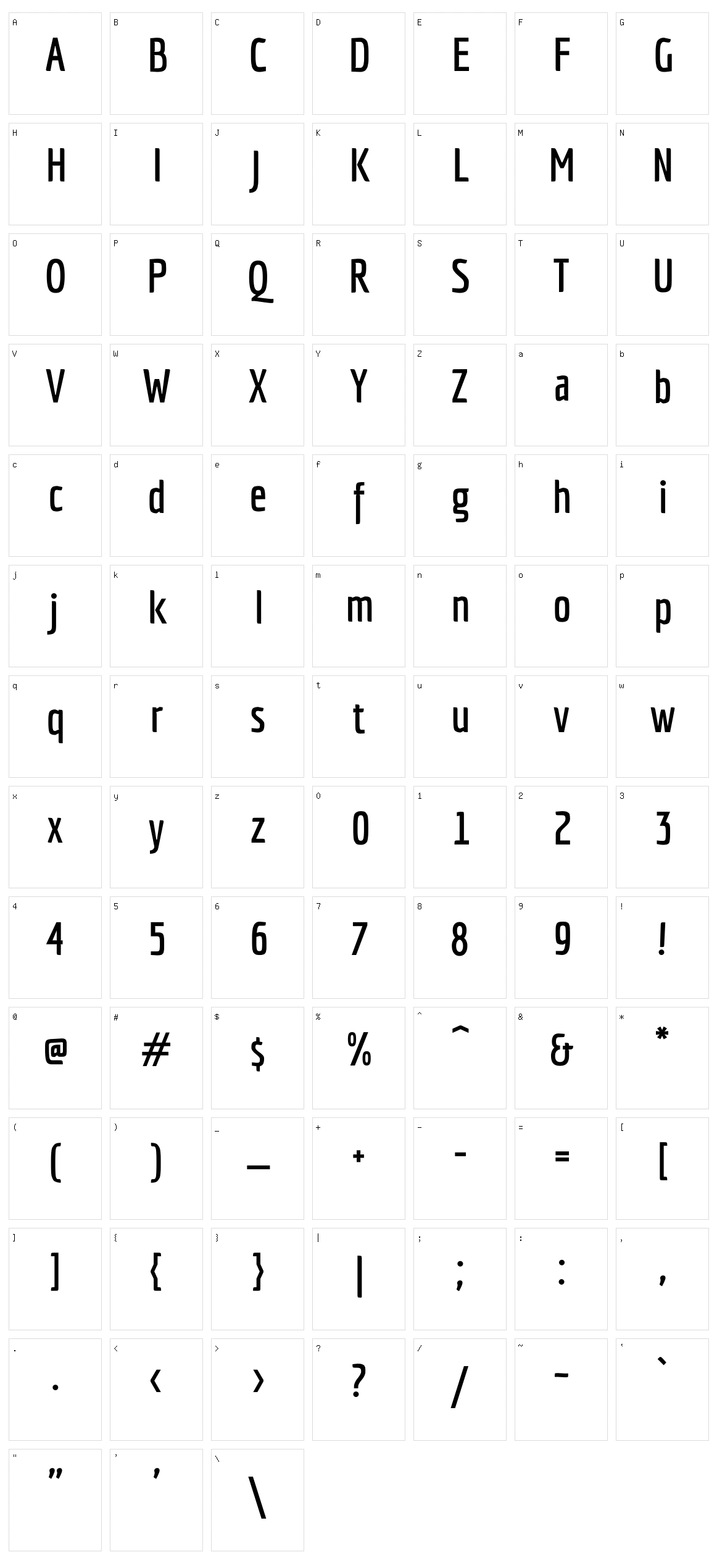 Economica Character Set