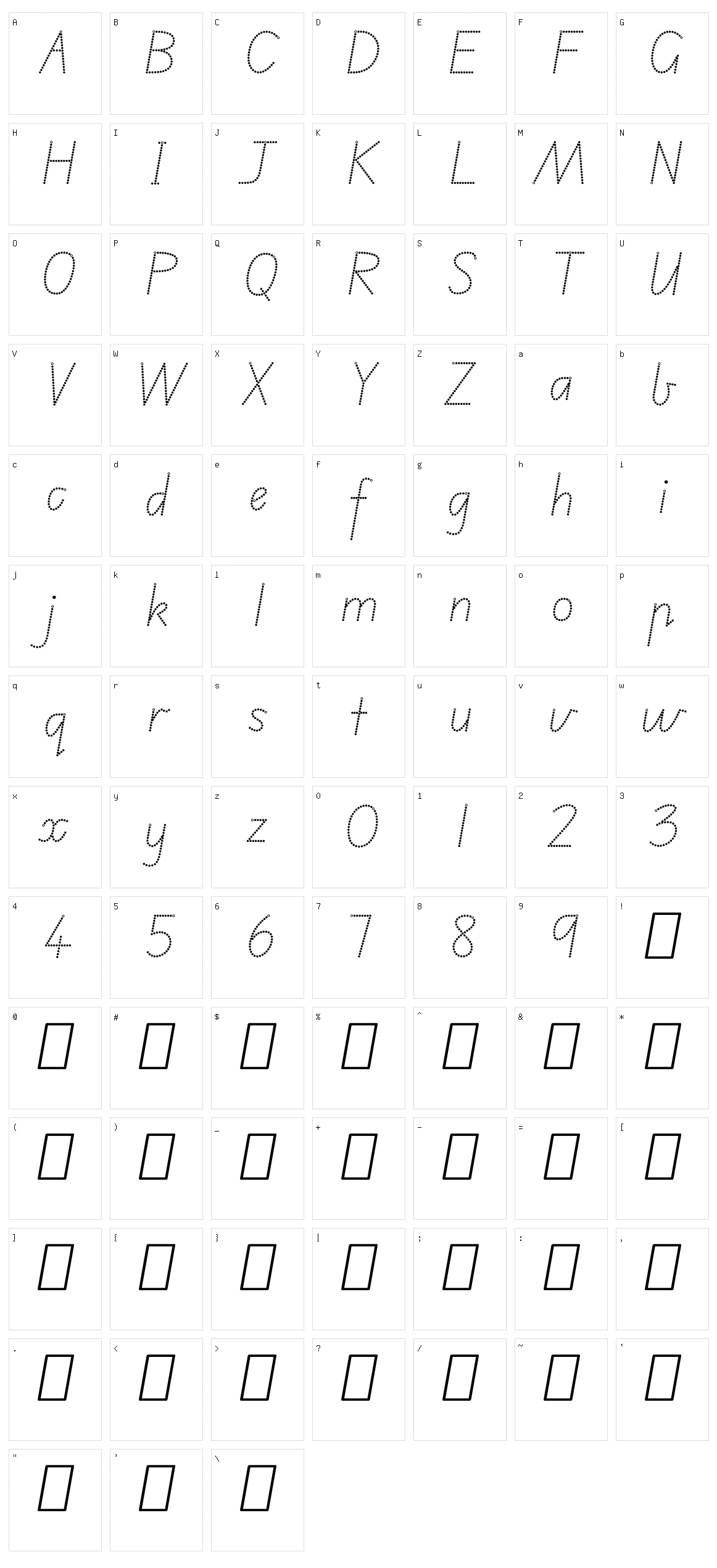 Edu au vic wa nt dots Character Set