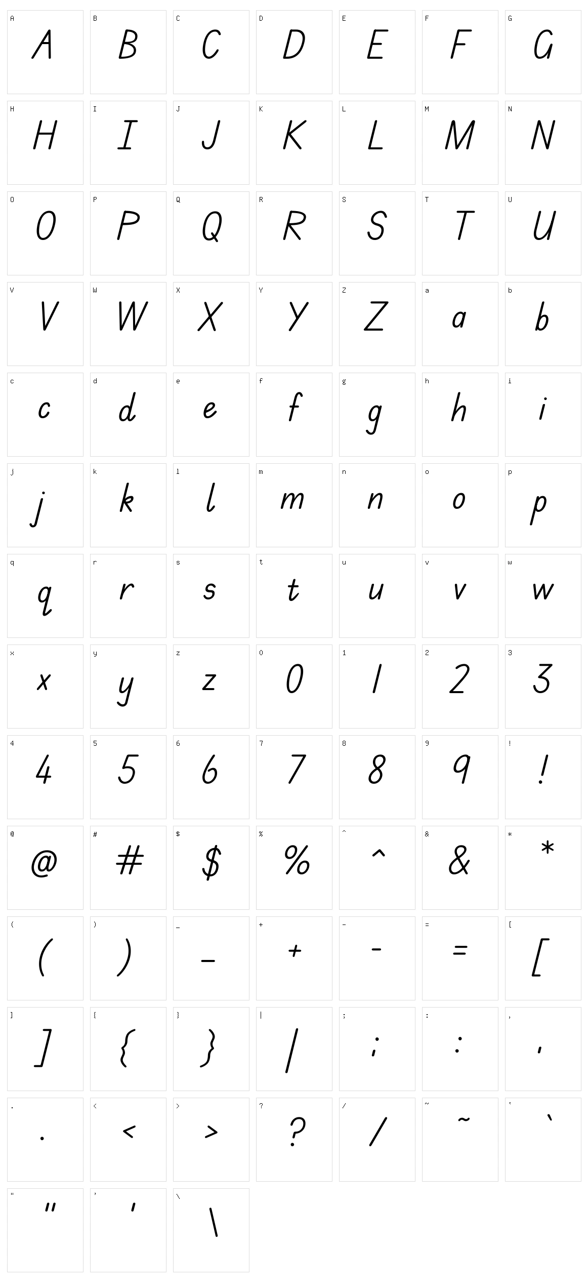 Edu tas beginner Character Set