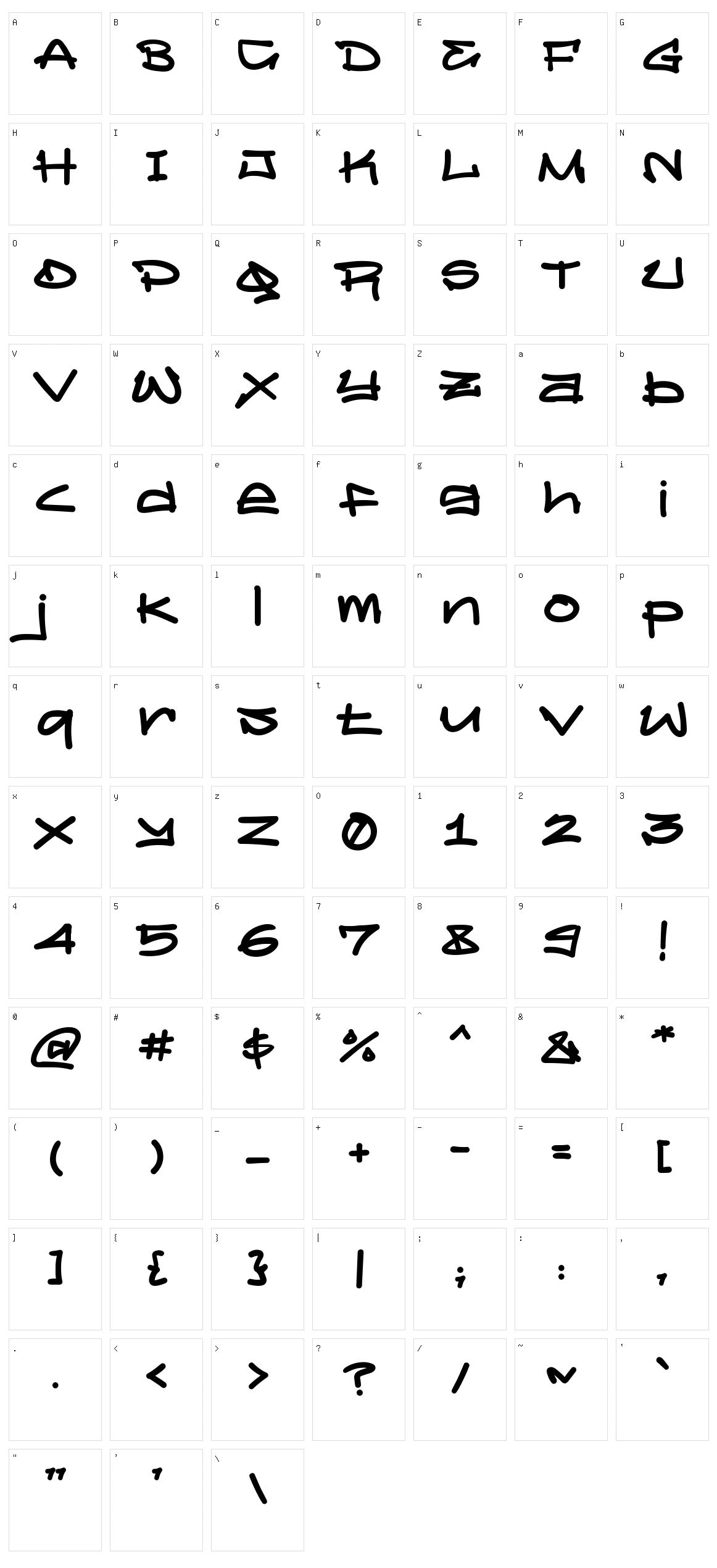 Insanity Character Set