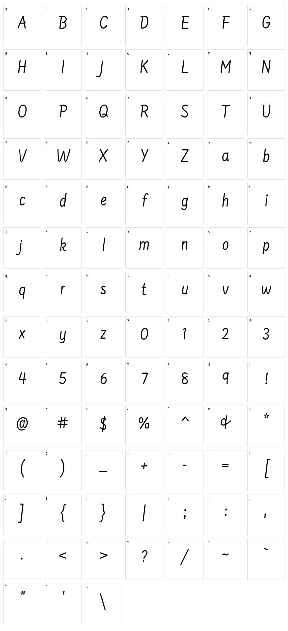 Farsan Character Set