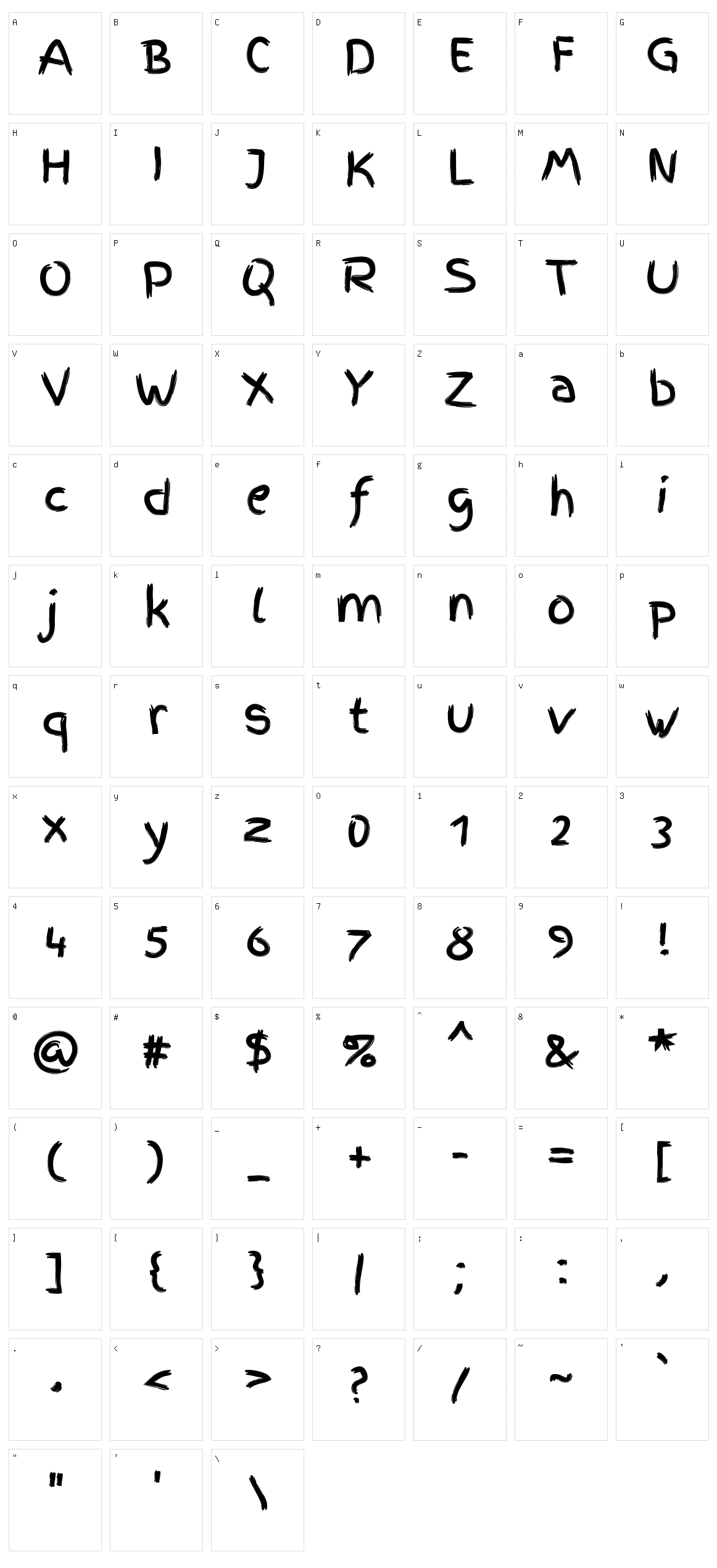 Finger paint Character Set