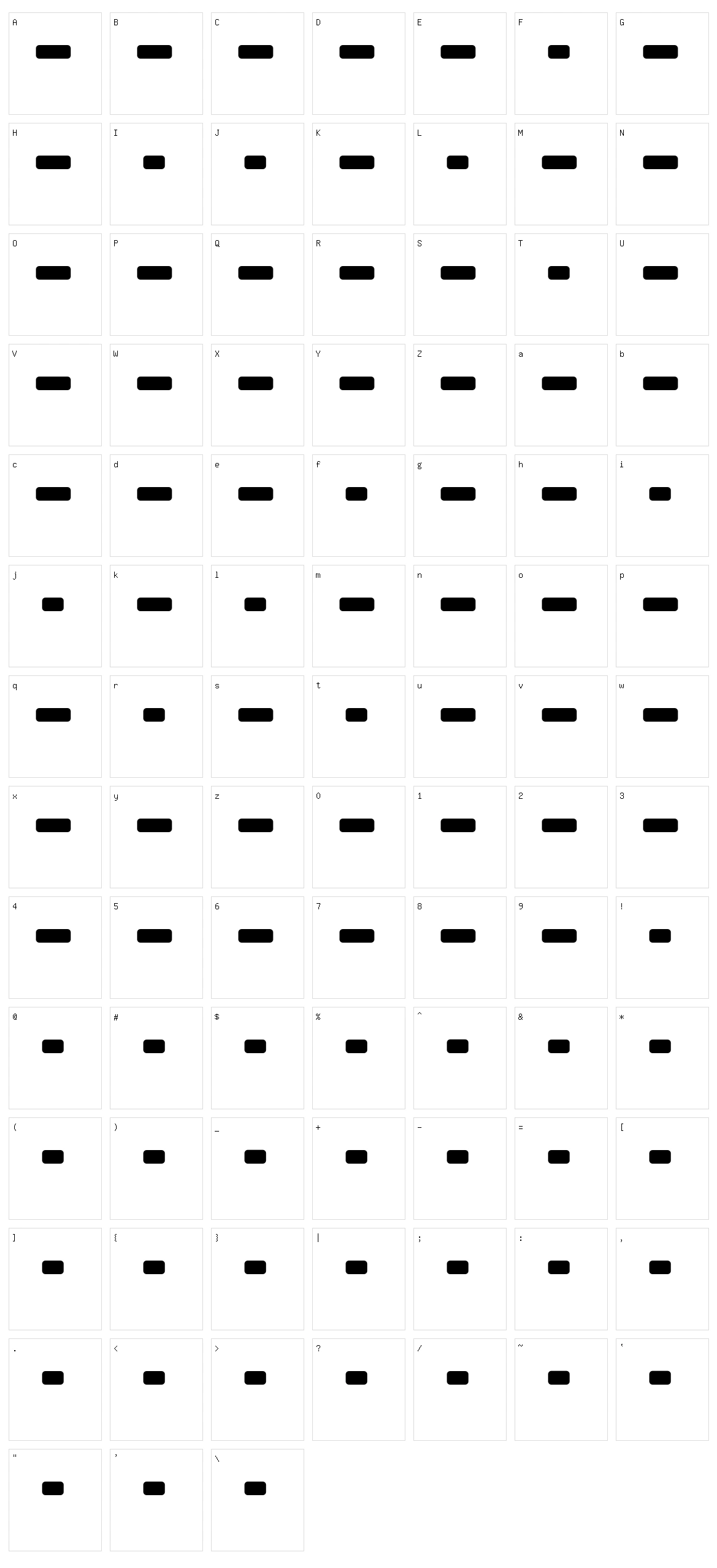 Flow rounded Character Set