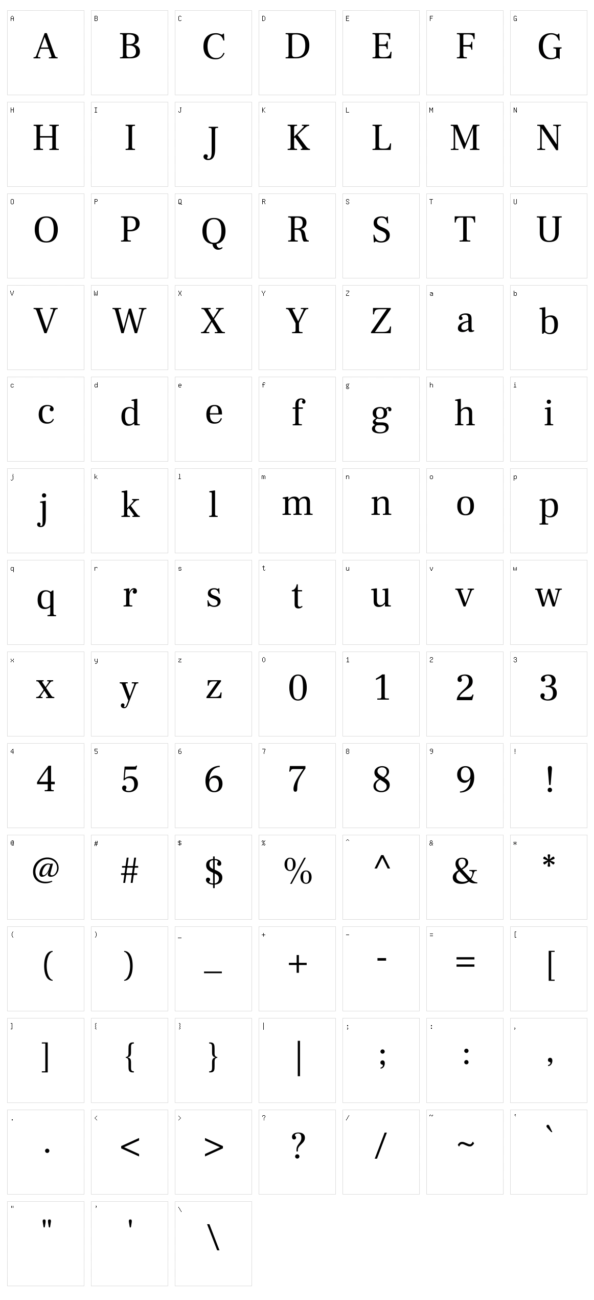 Frank ruhl libre Character Set