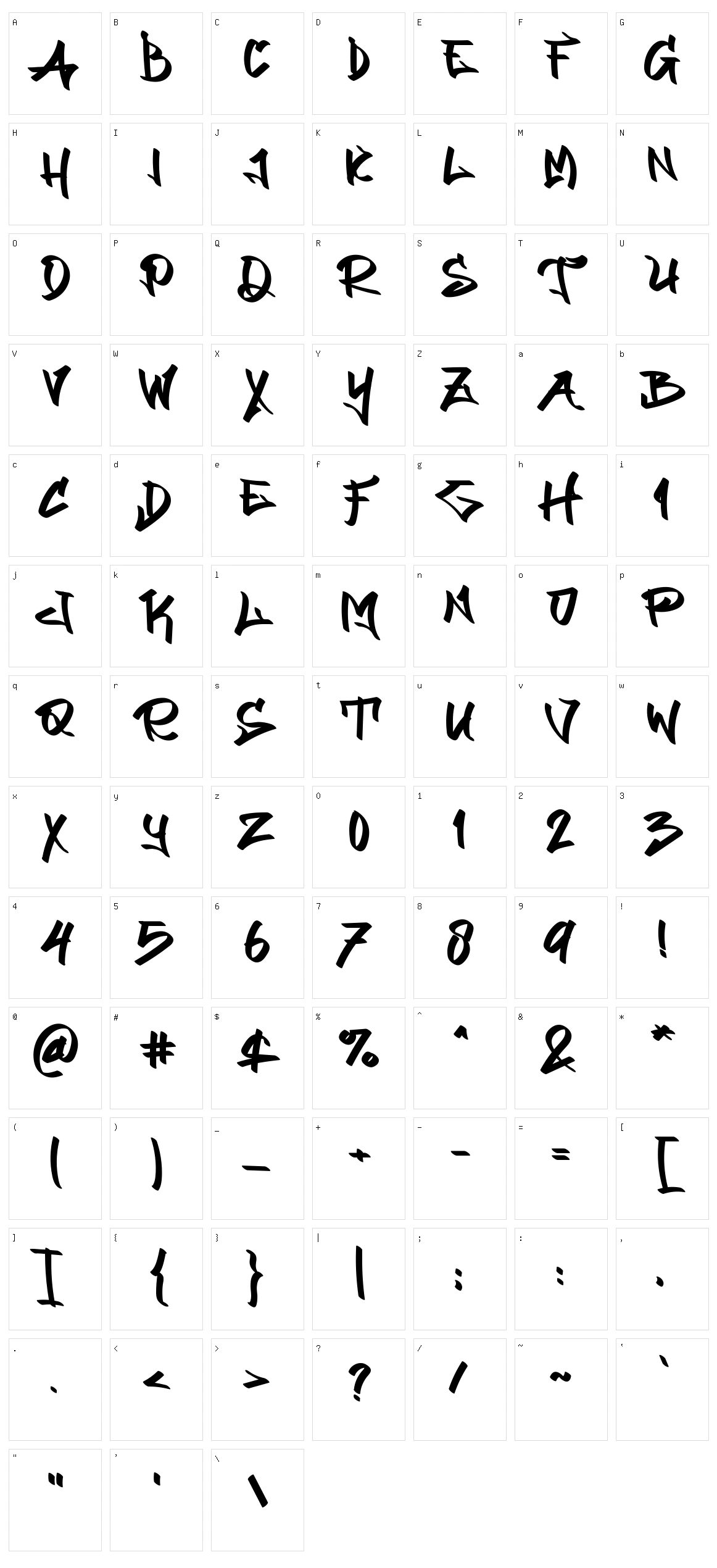 Mark Squad Character Set