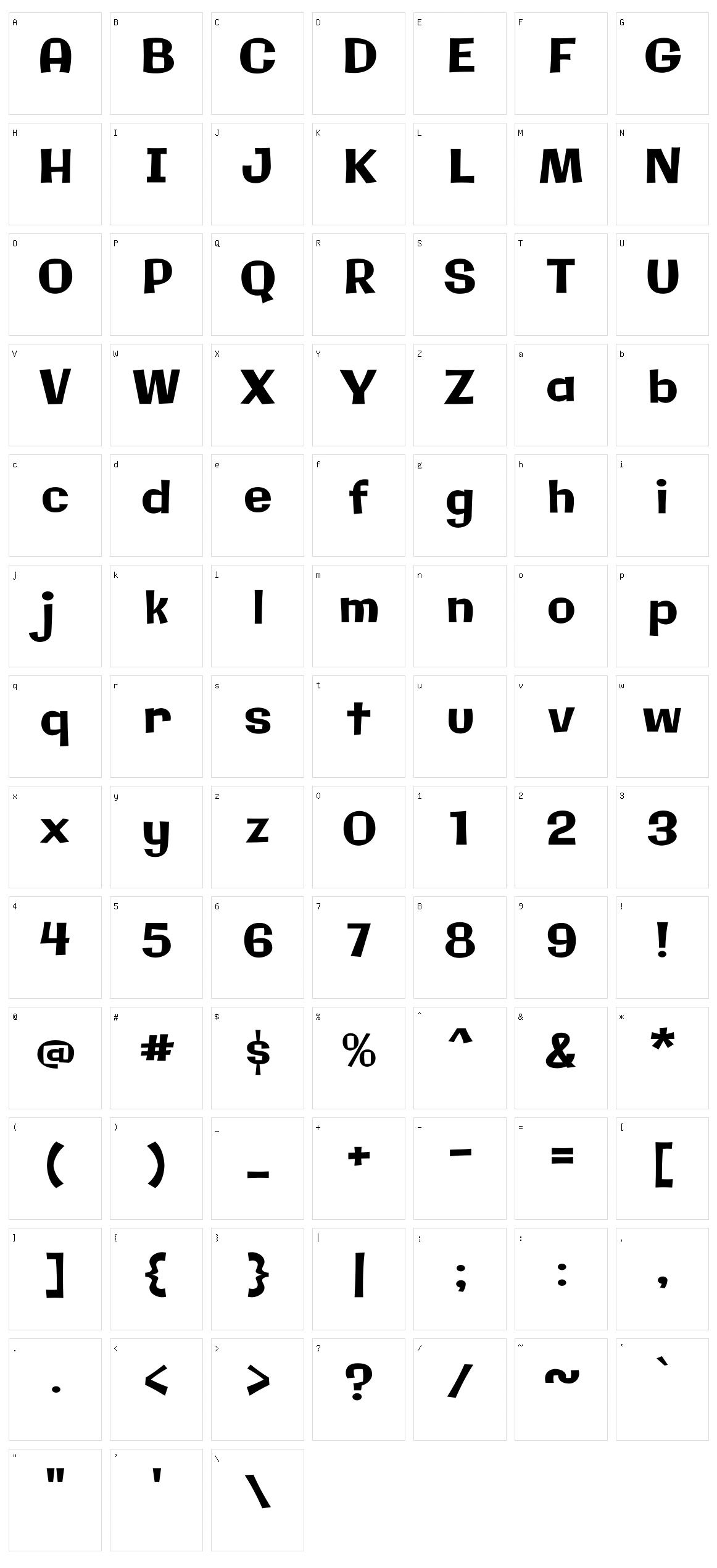 Galindo Character Set