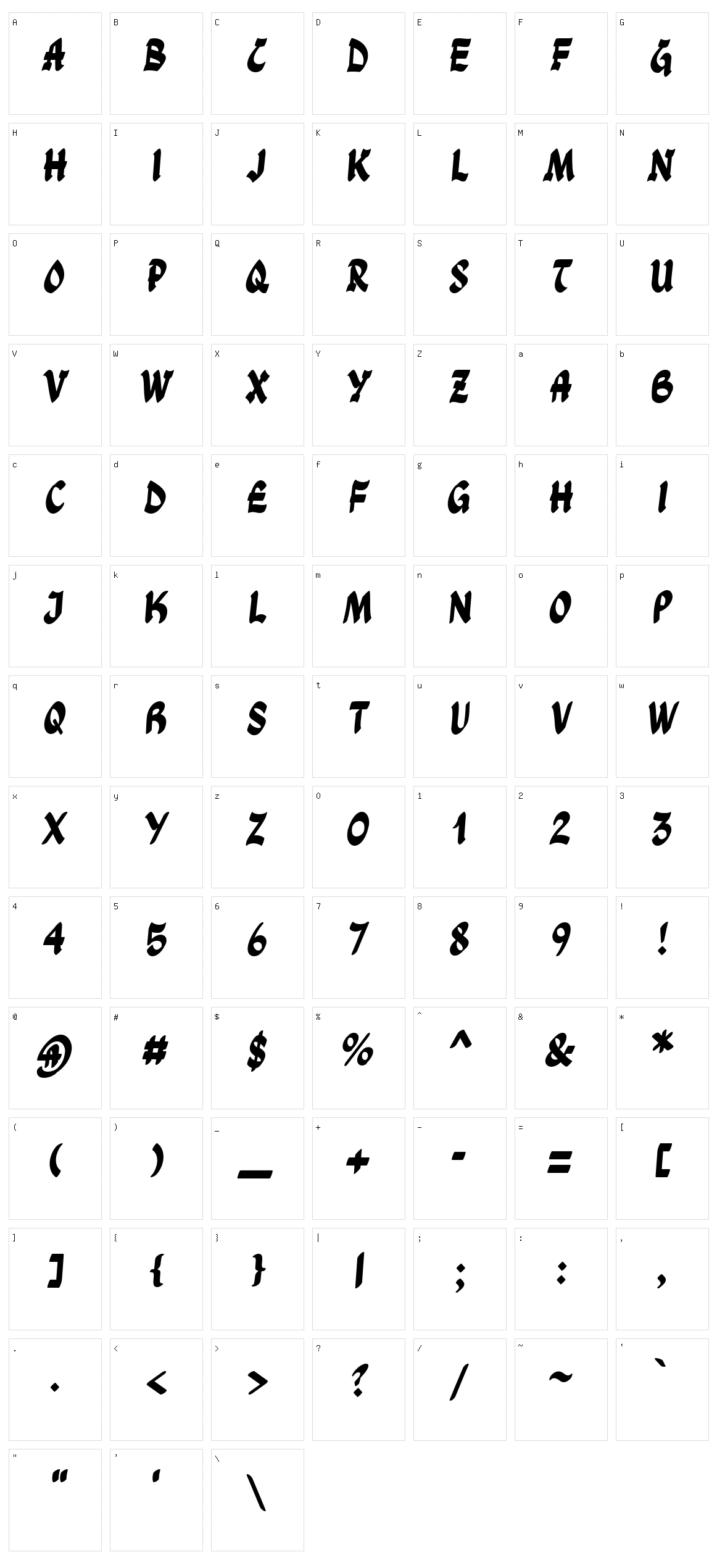 Ga maamli Character Set