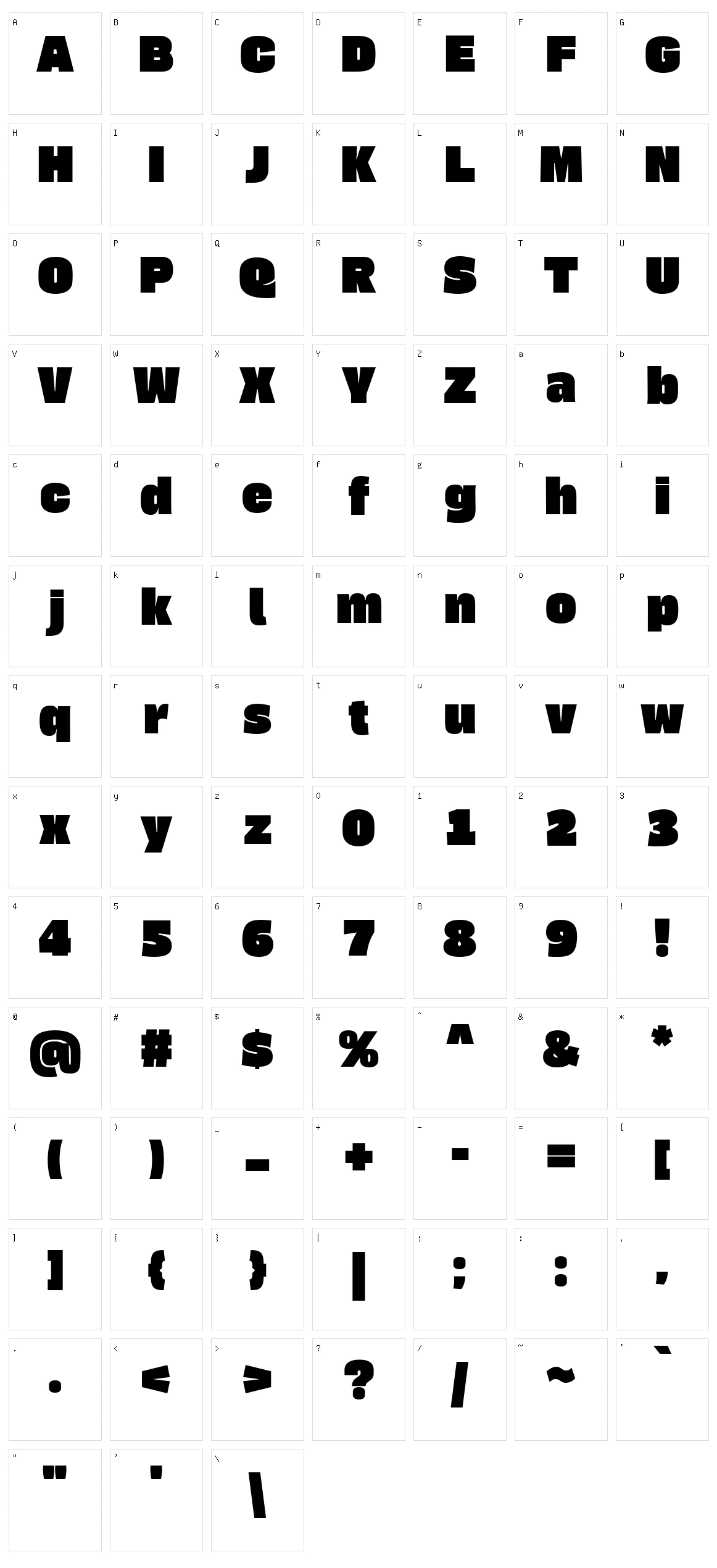 Gasoek one Character Set