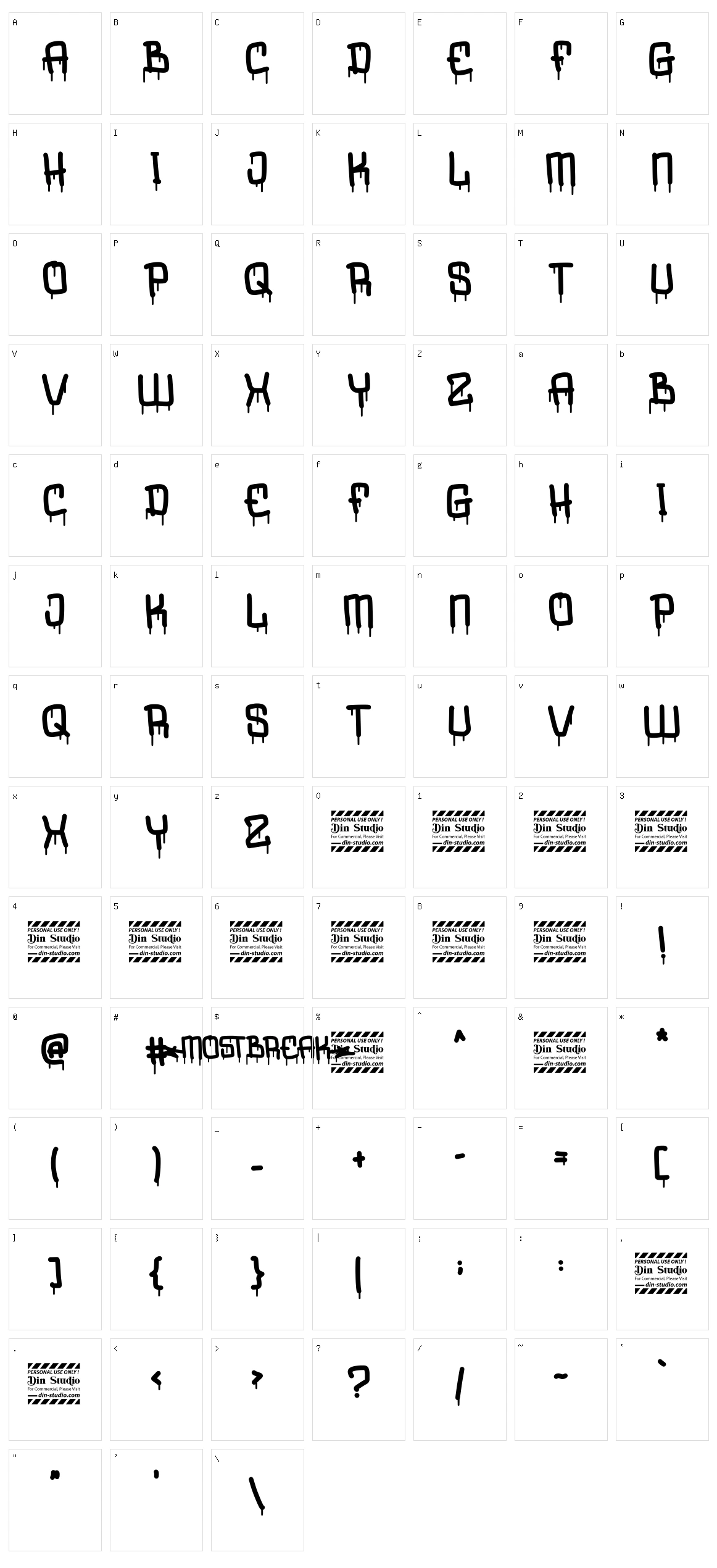 Mostbreak Character Set