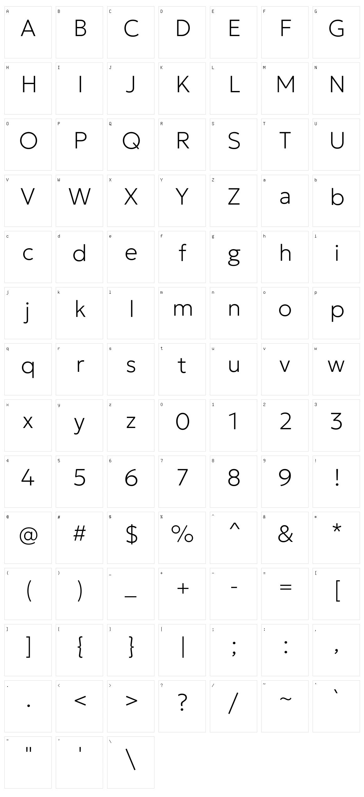 Geologica Character Set