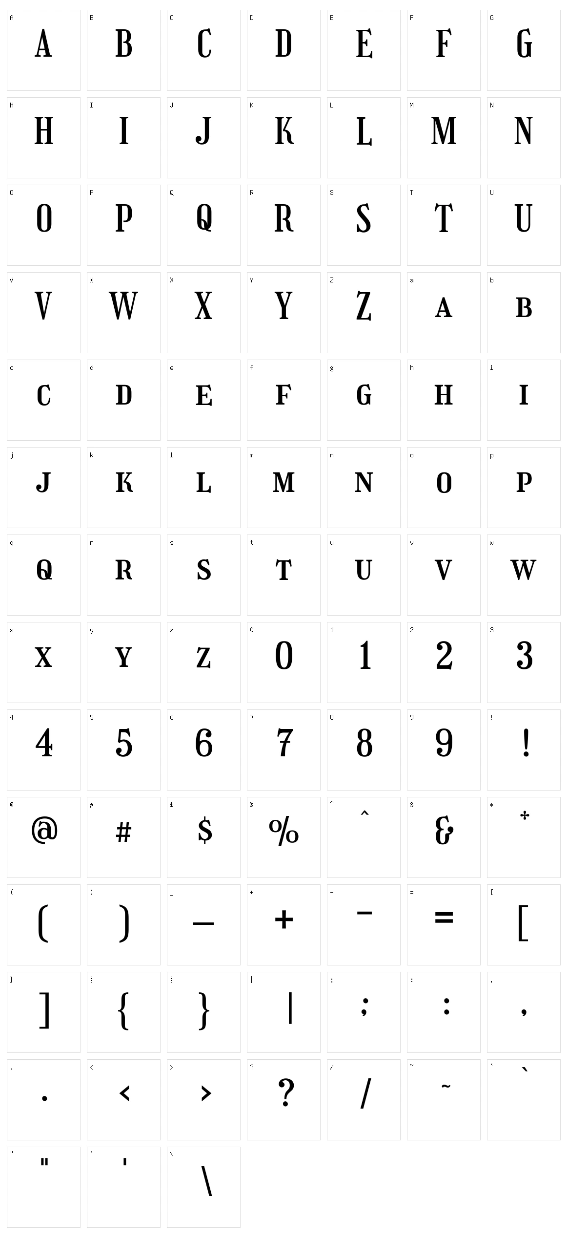 Girassol Character Set