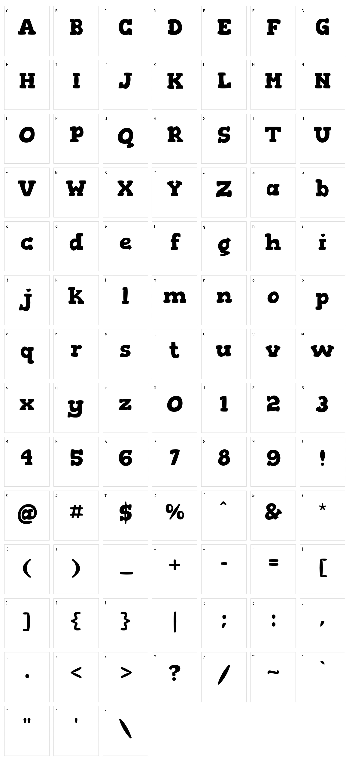 Gorditas Character Set