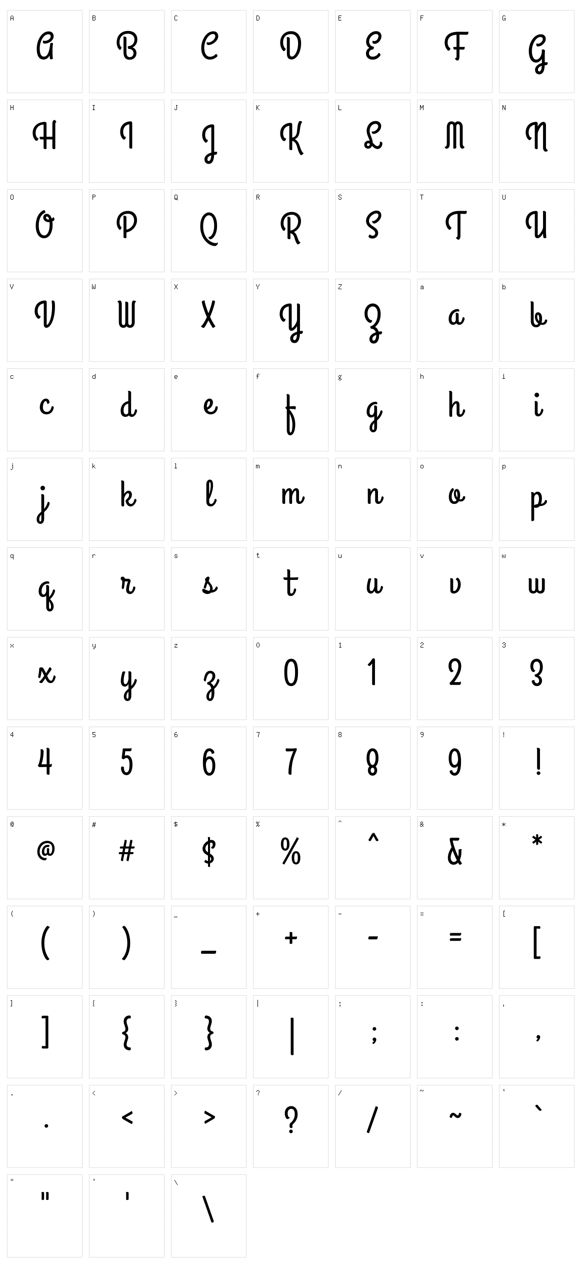 Grand hotel Character Set