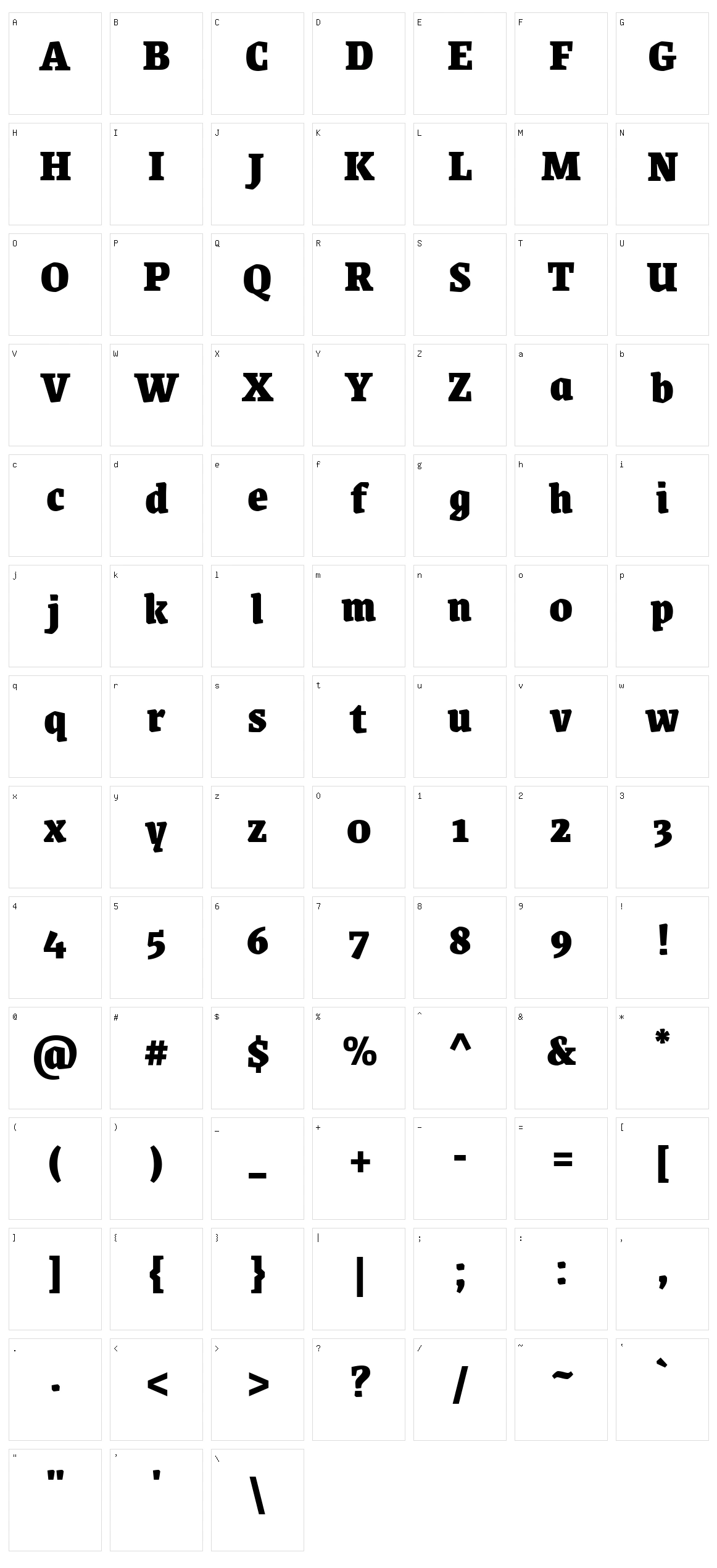 Grenze Character Set
