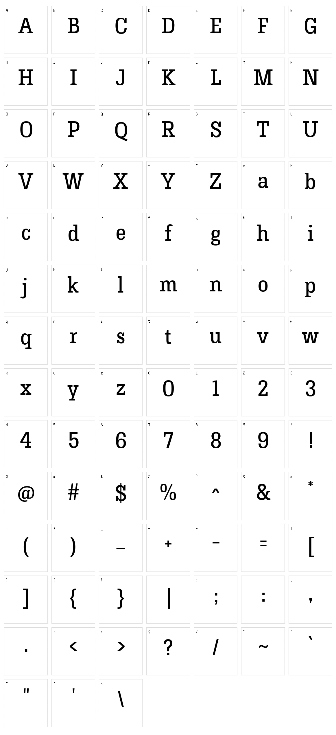 Hermeneus one Character Set