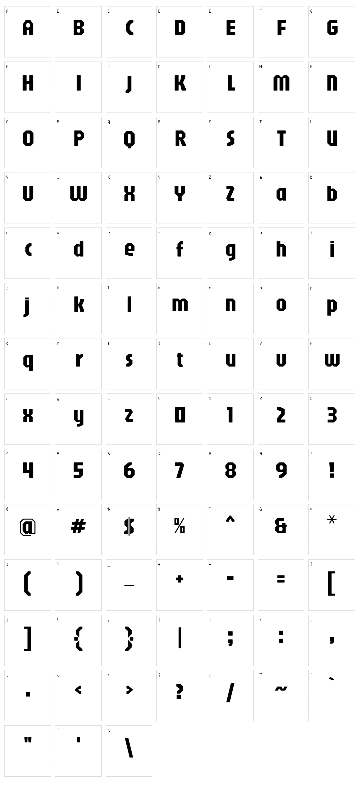 Jaro Character Set