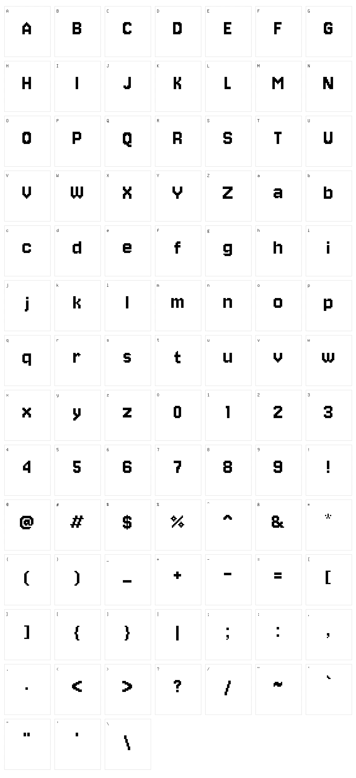 Jersey 10 Character Set