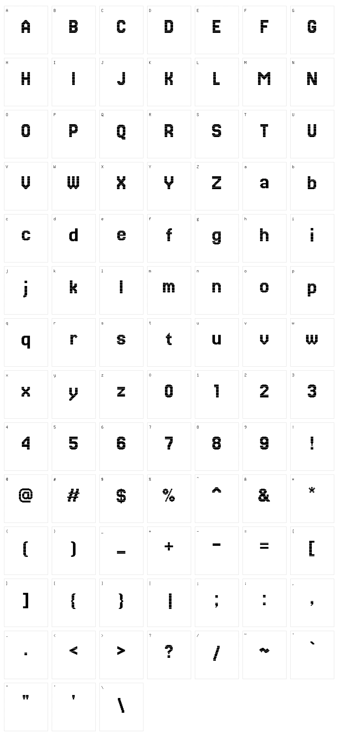 Jersey 20 Character Set