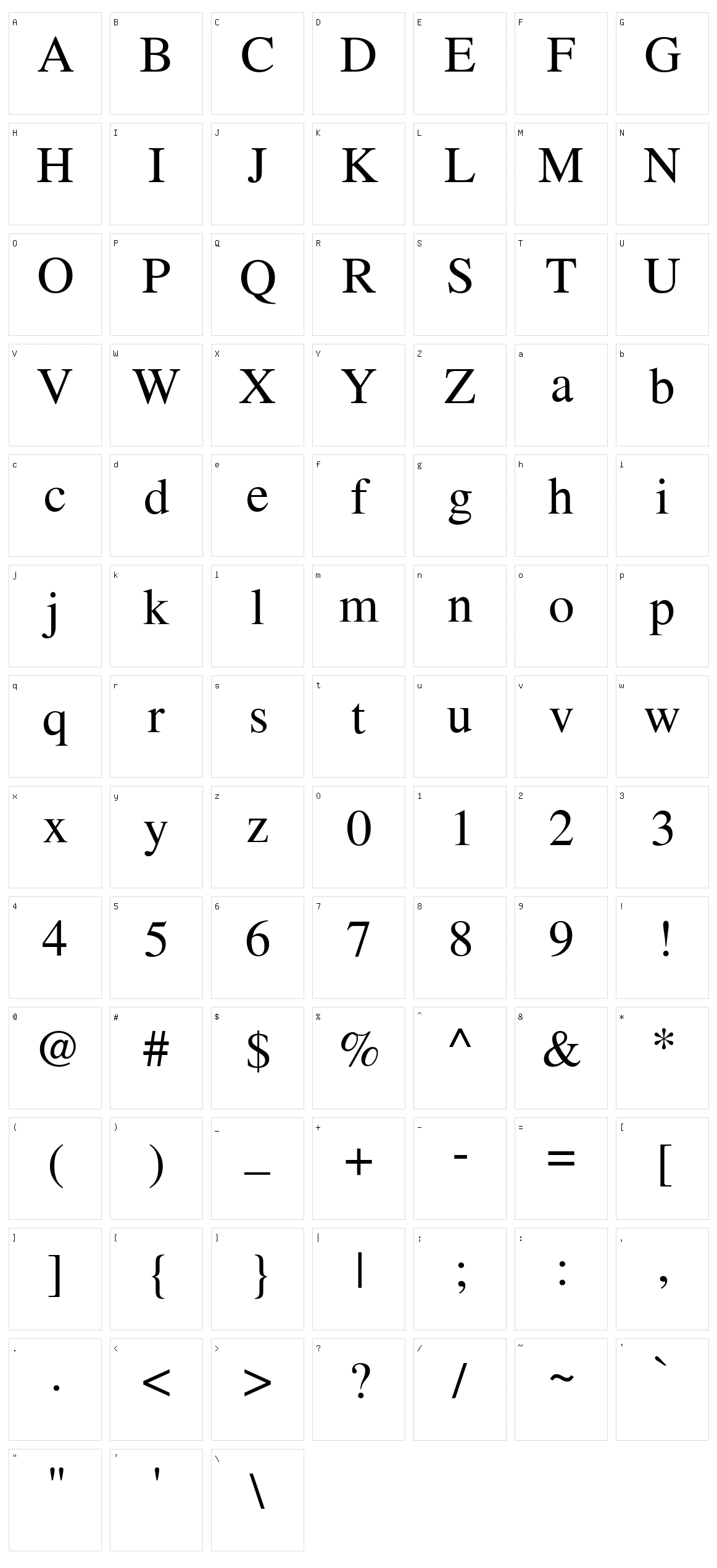 Jomolhari Character Set