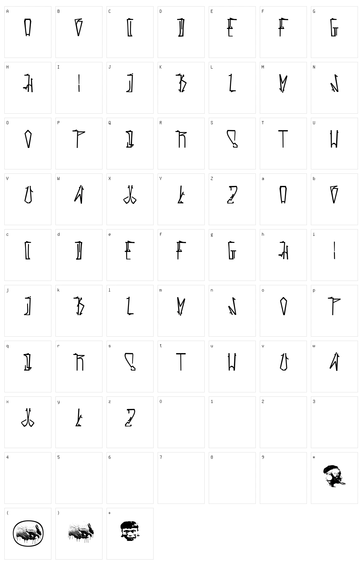 Estactu Character Set