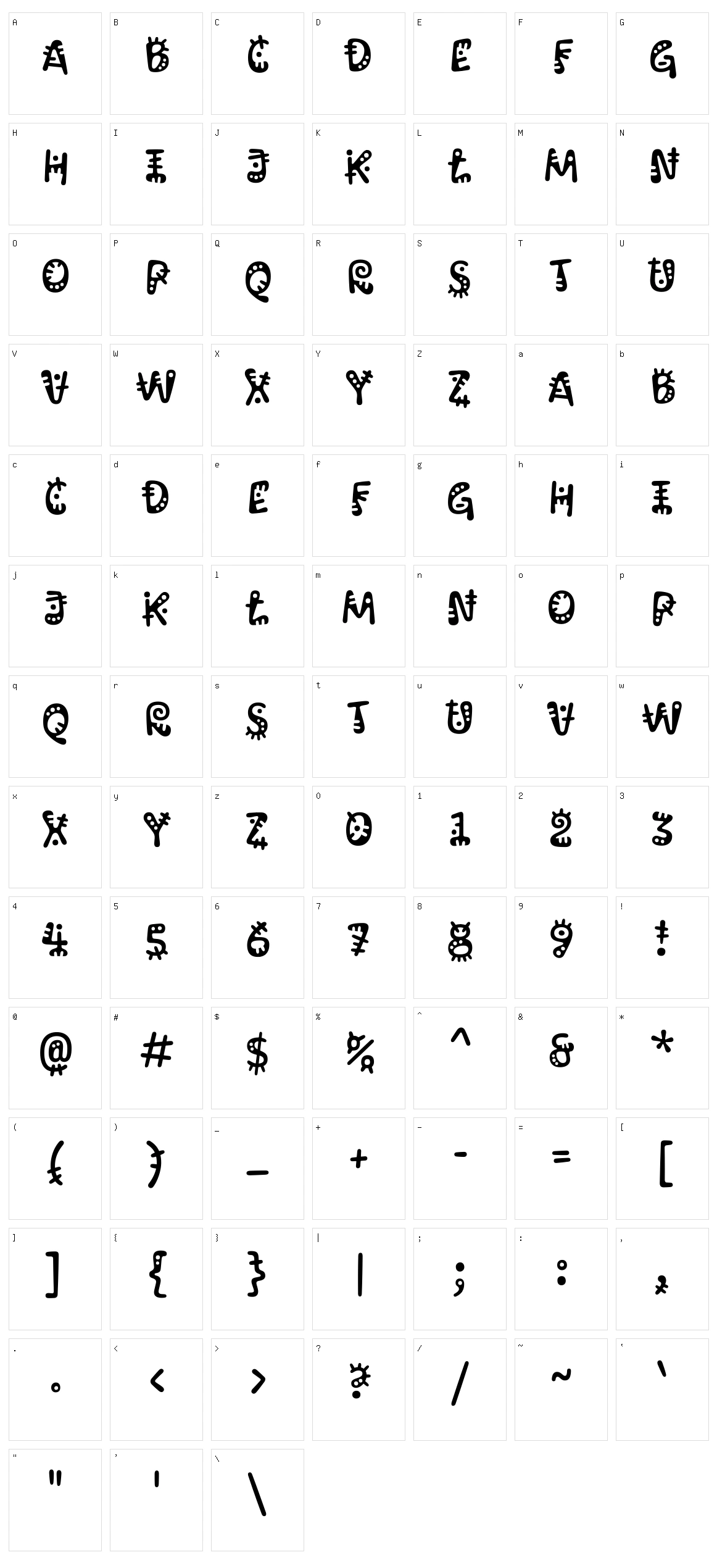 Kablammo Character Set