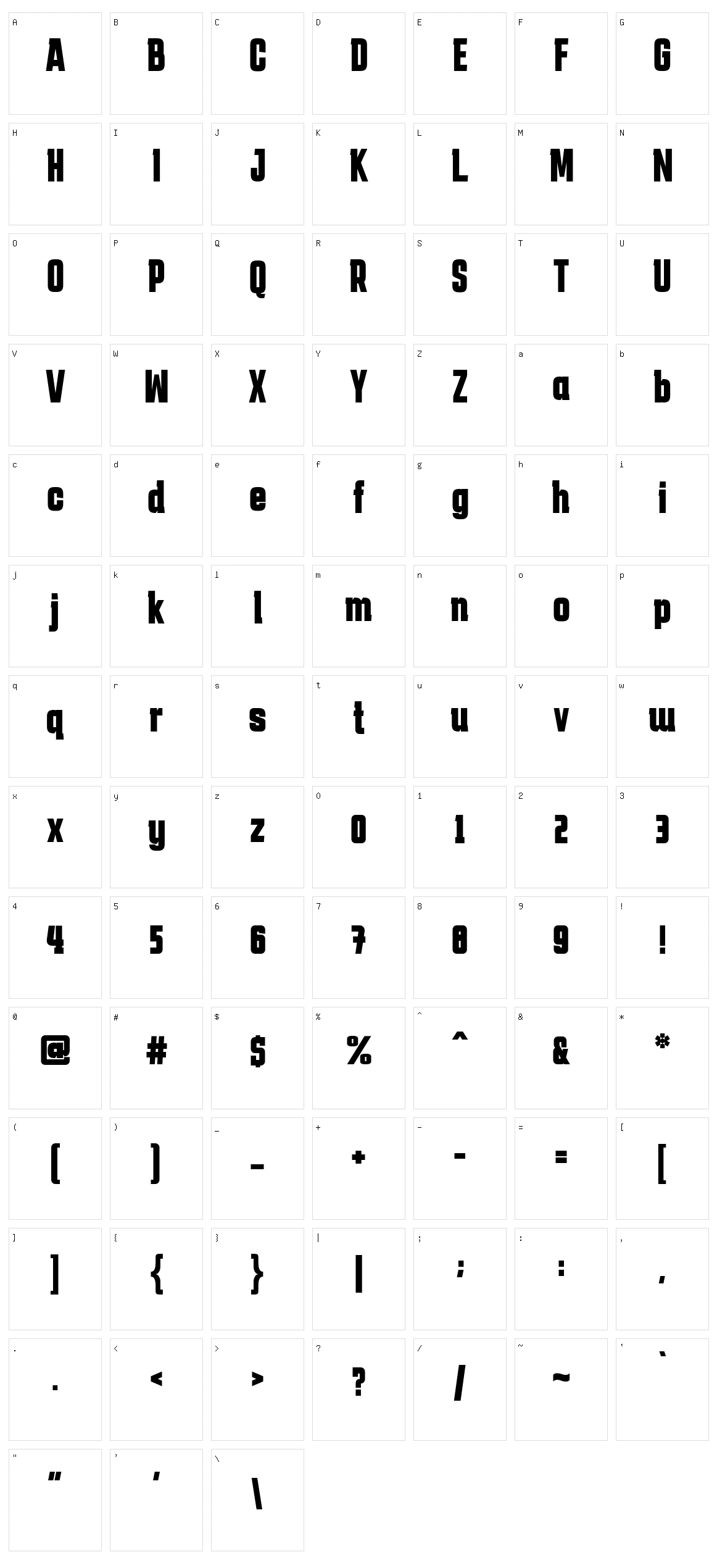 Karantina Character Set