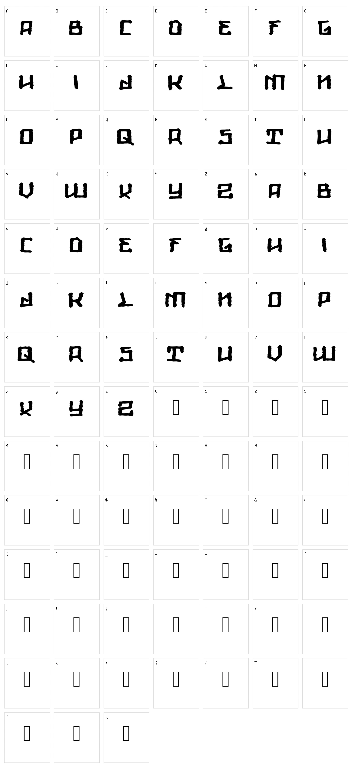 Giants Character Set