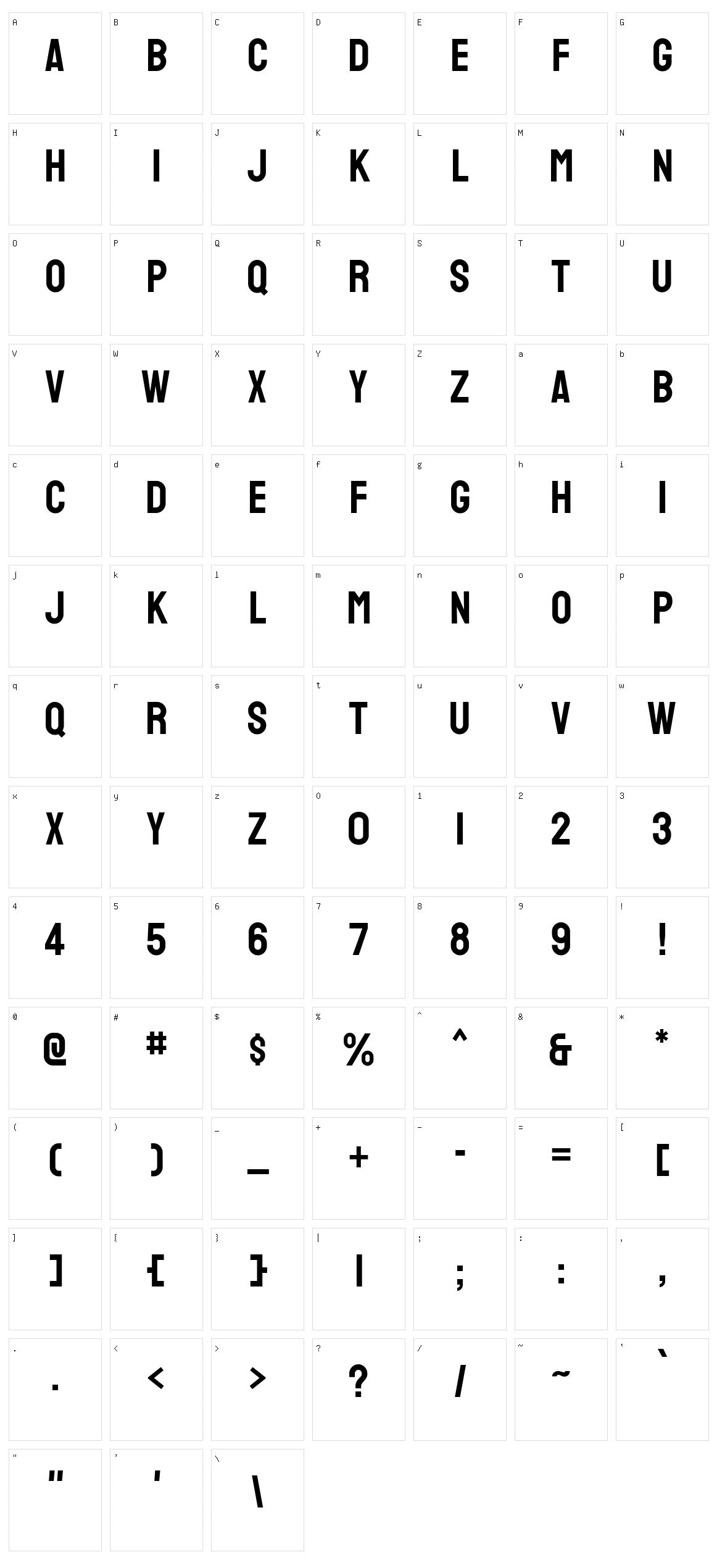 Koulen Character Set