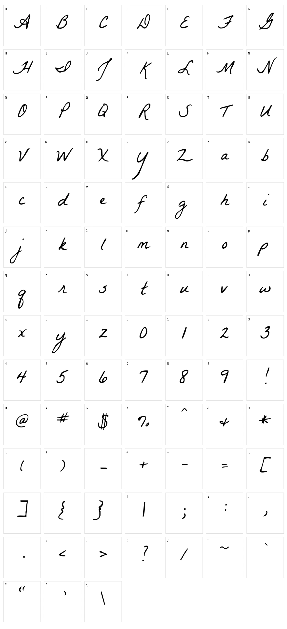 La belle aurore Character Set