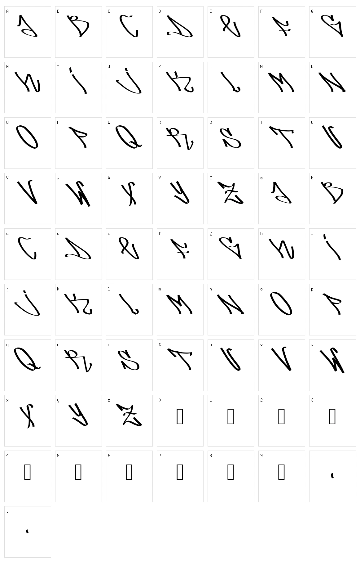 Arsone Character Set