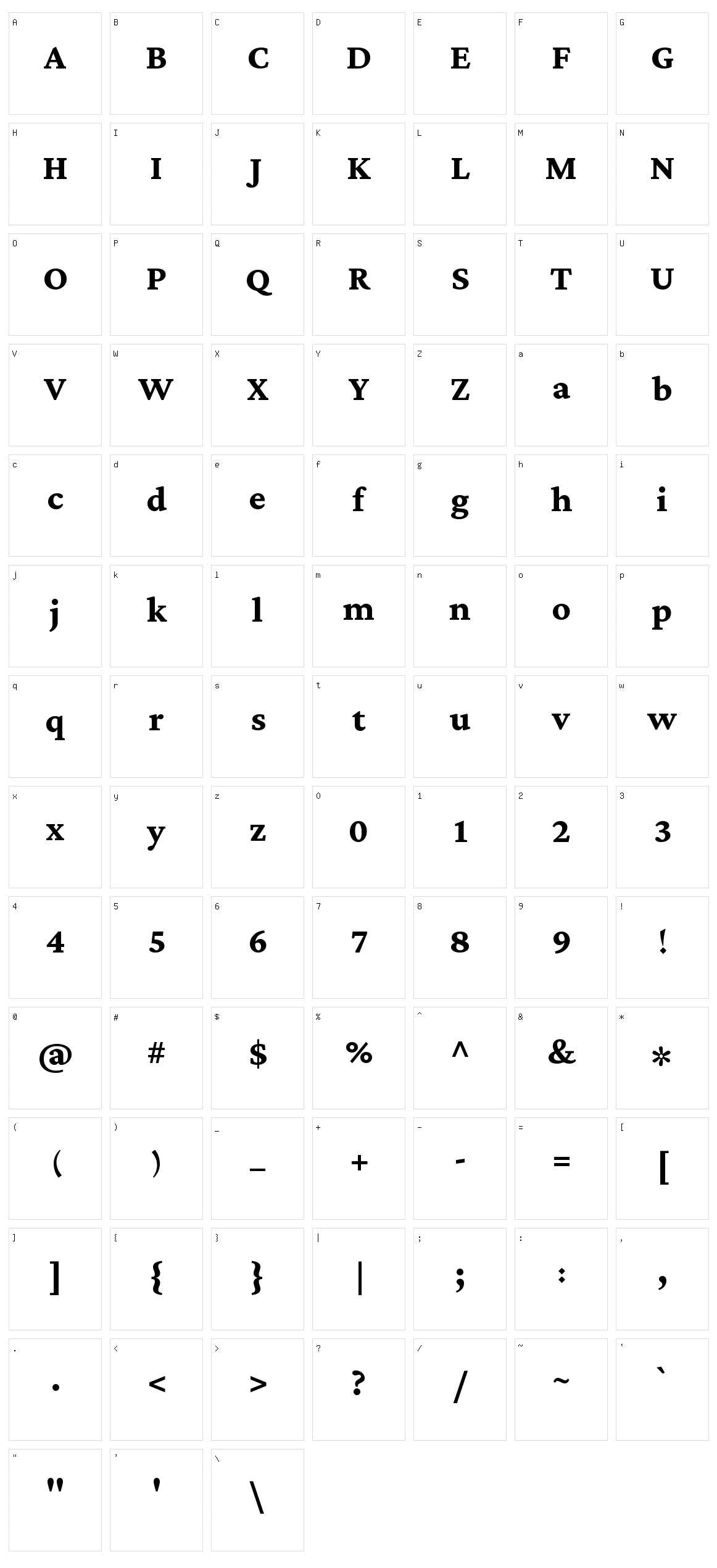 Lateef Character Set