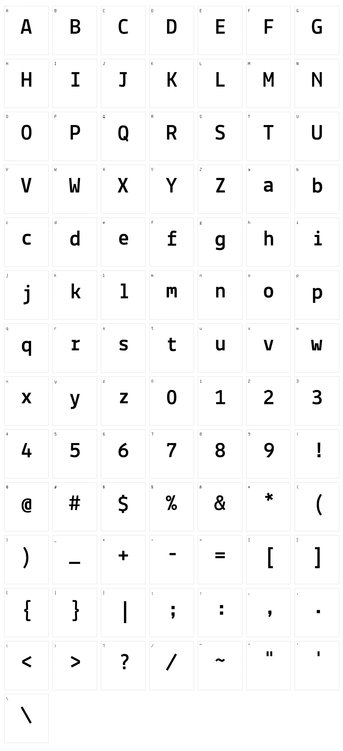 Lekton Character Set