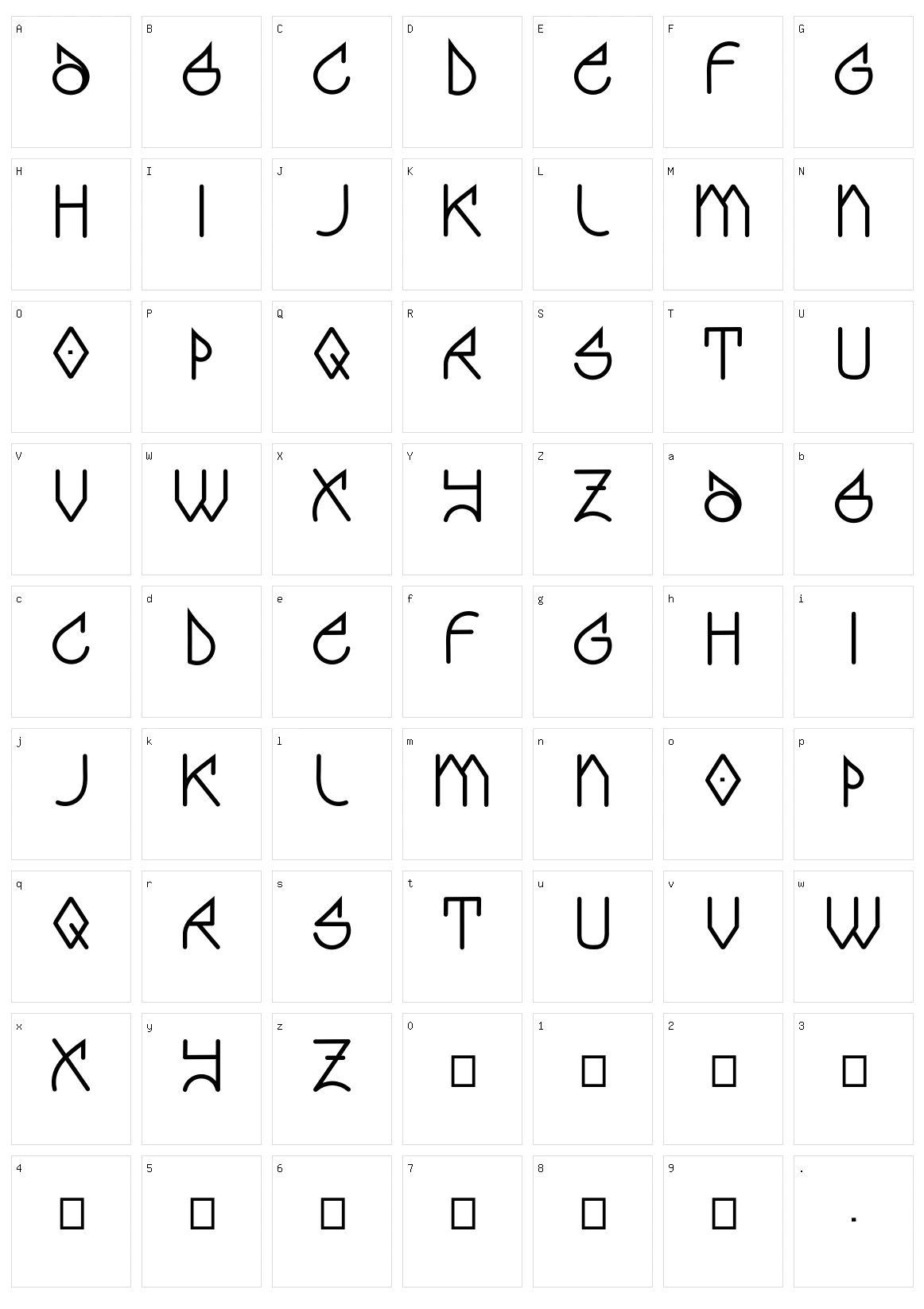 Graff Character Set