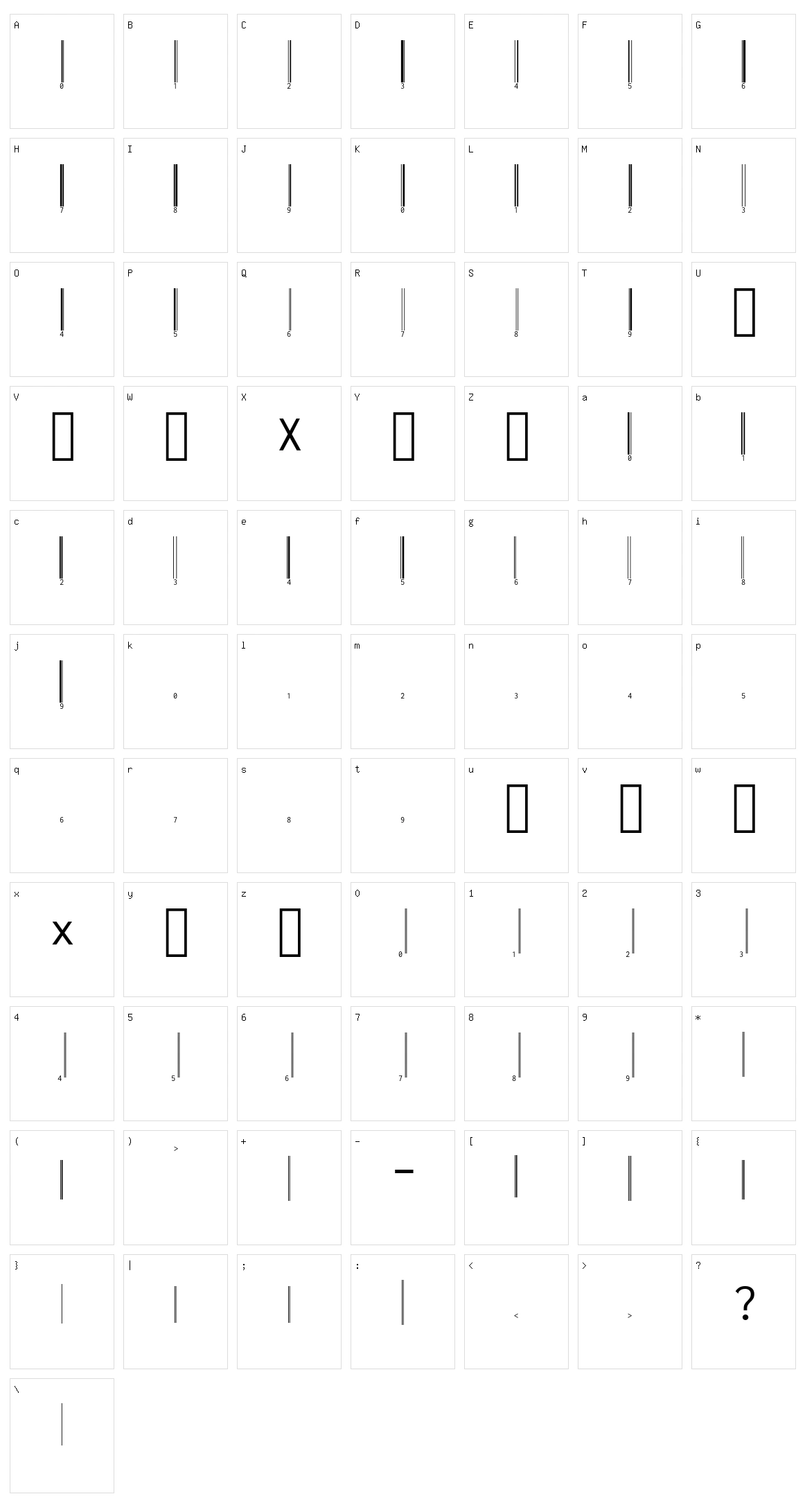 Libre barcode ean13 text Character Set