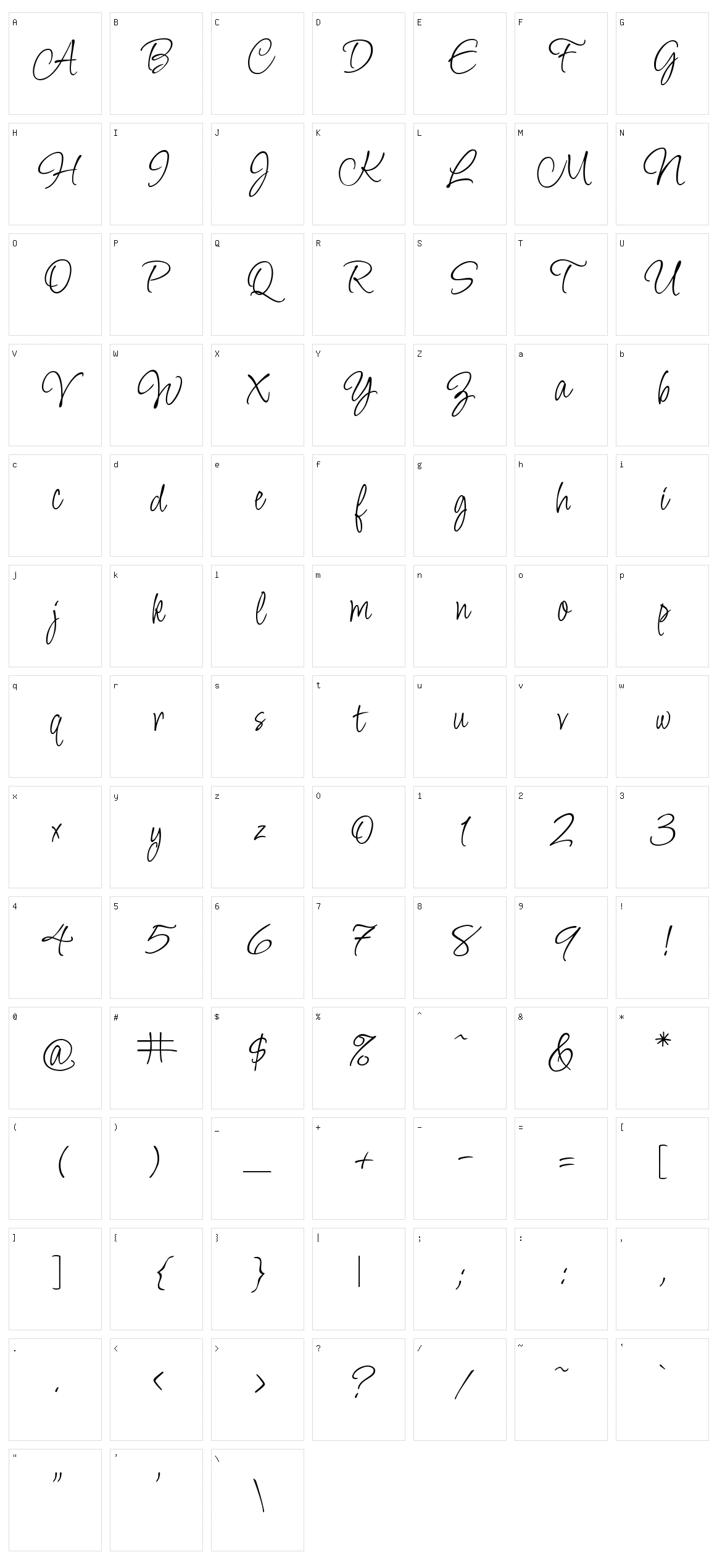 Licorice Character Set